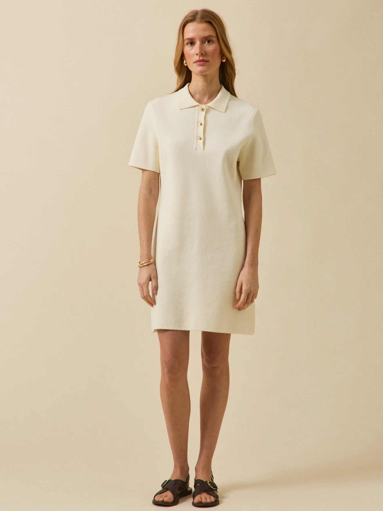 Robe polo courte maille milano femme - Image 4