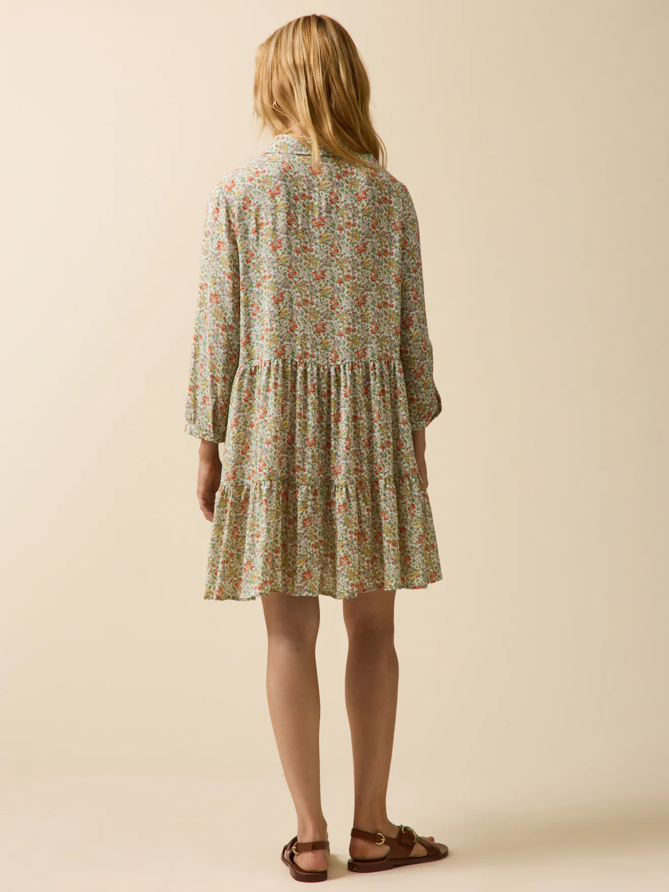 Robe courte volant femme tissu Liberty - Limited Collection - Image 2
