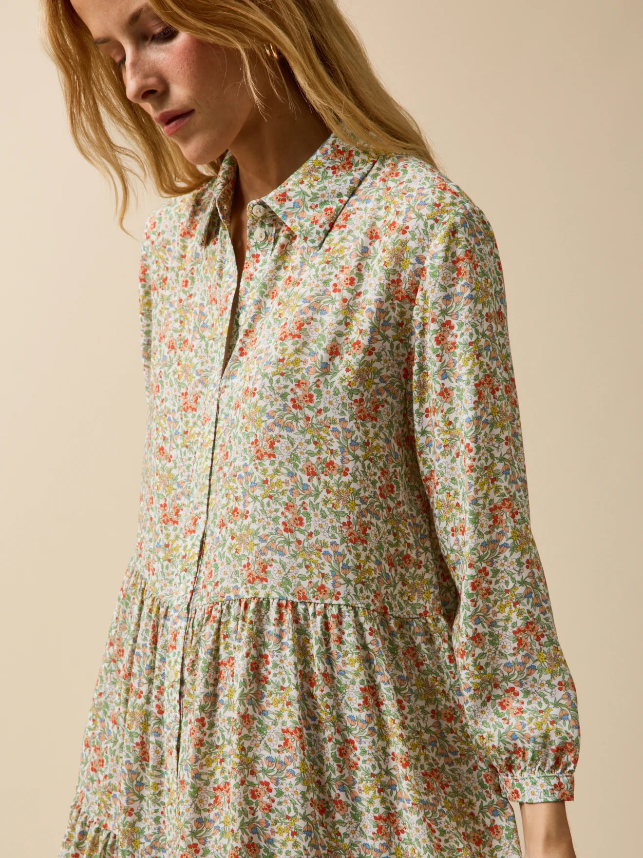 Robe courte volant femme tissu Liberty - Limited Collection - Image 4