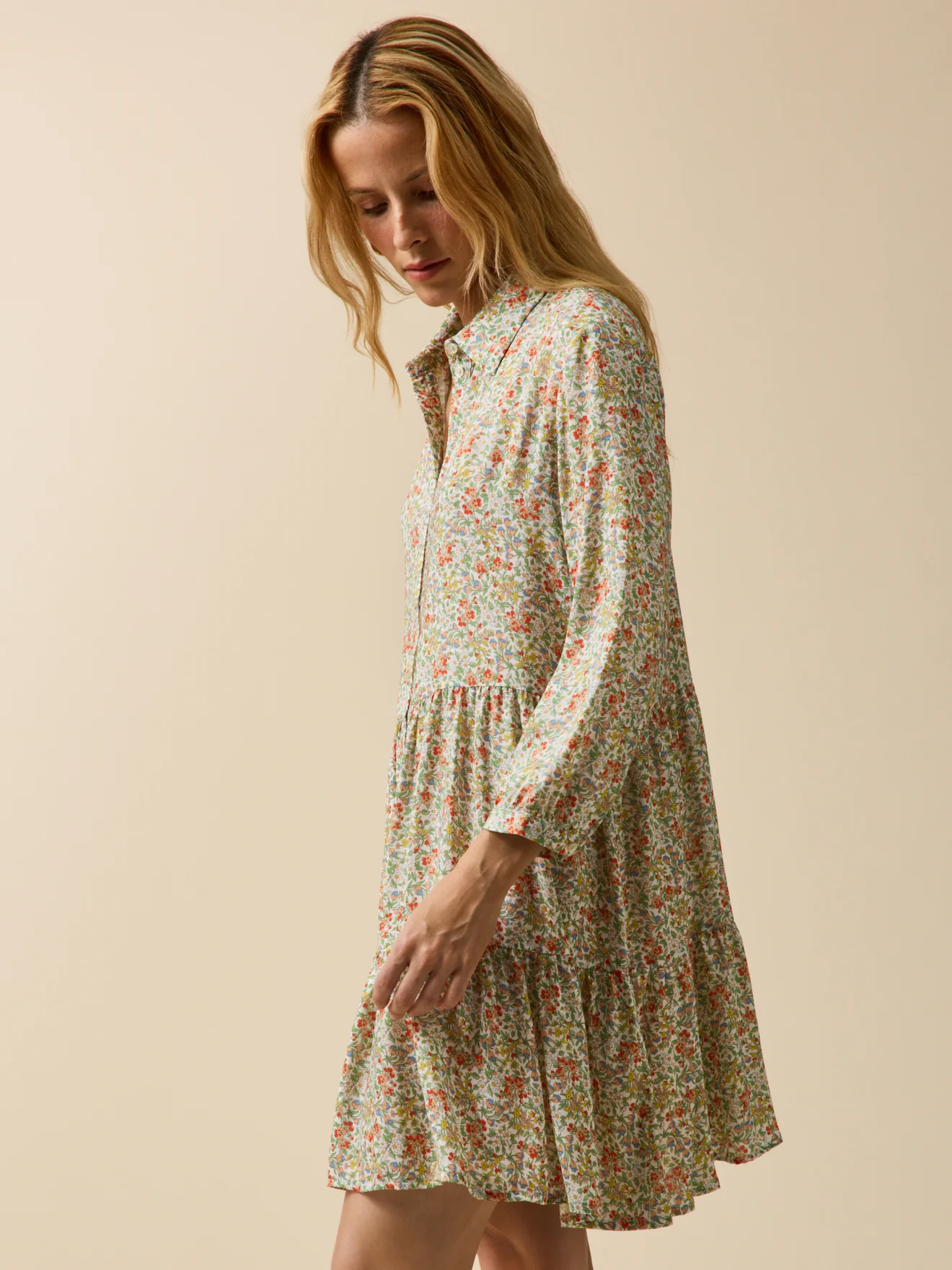 Robe courte volant femme tissu Liberty - Limited Collection - Image 5