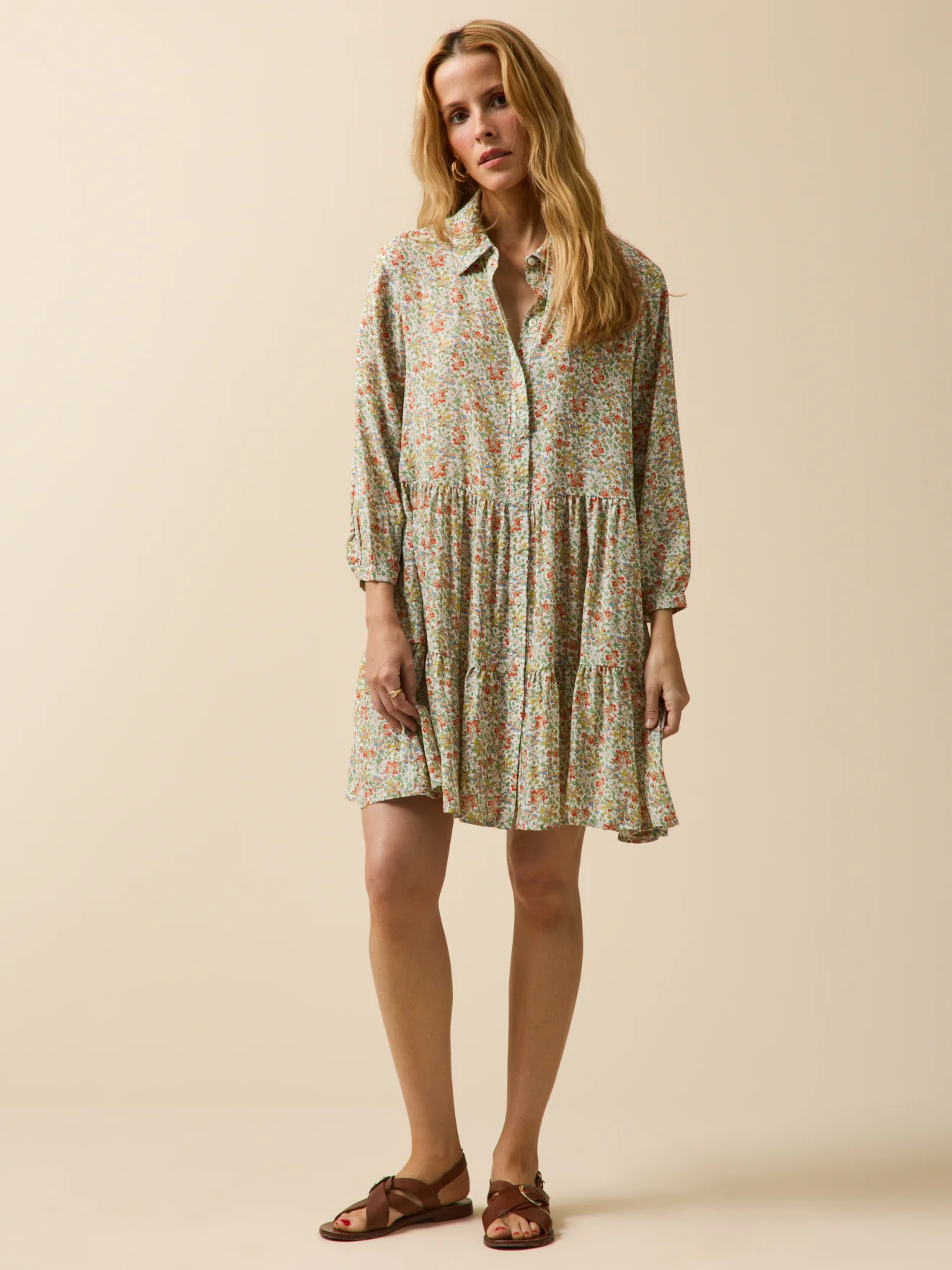 Robe courte volant femme tissu Liberty - Limited Collection - Image 6