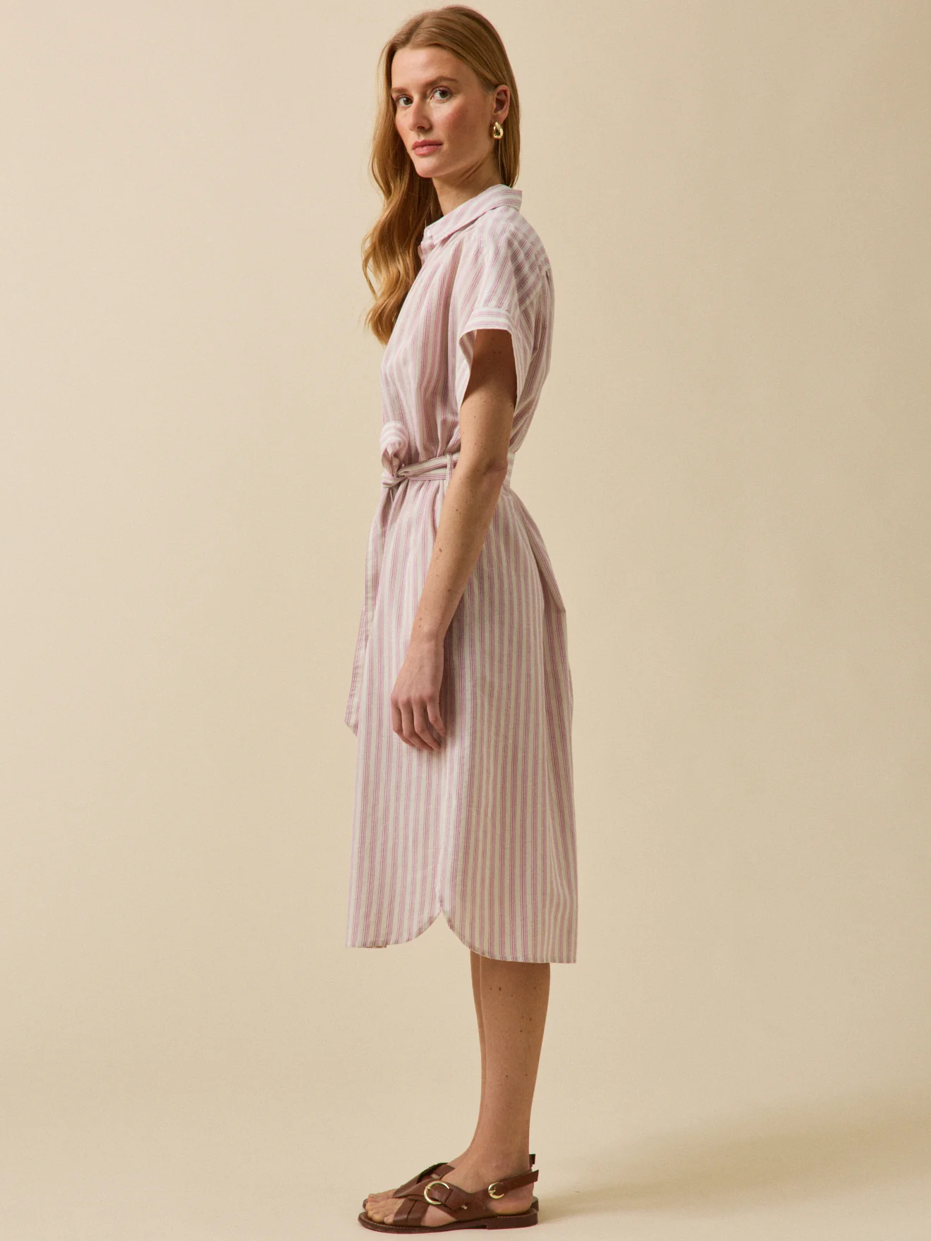 Robe sans manches femme coton rayé - Image 5