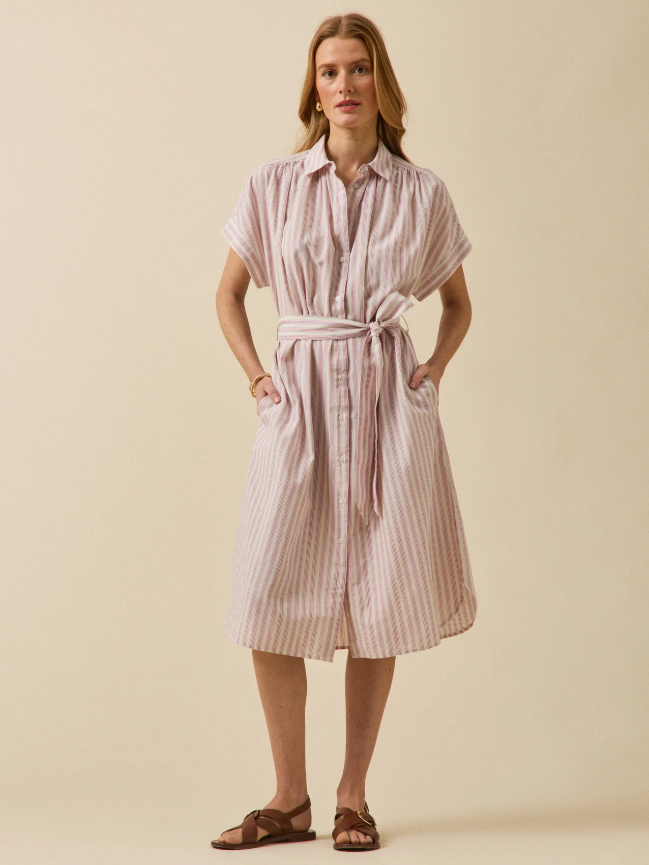 Robe sans manches femme coton rayé - Image 6