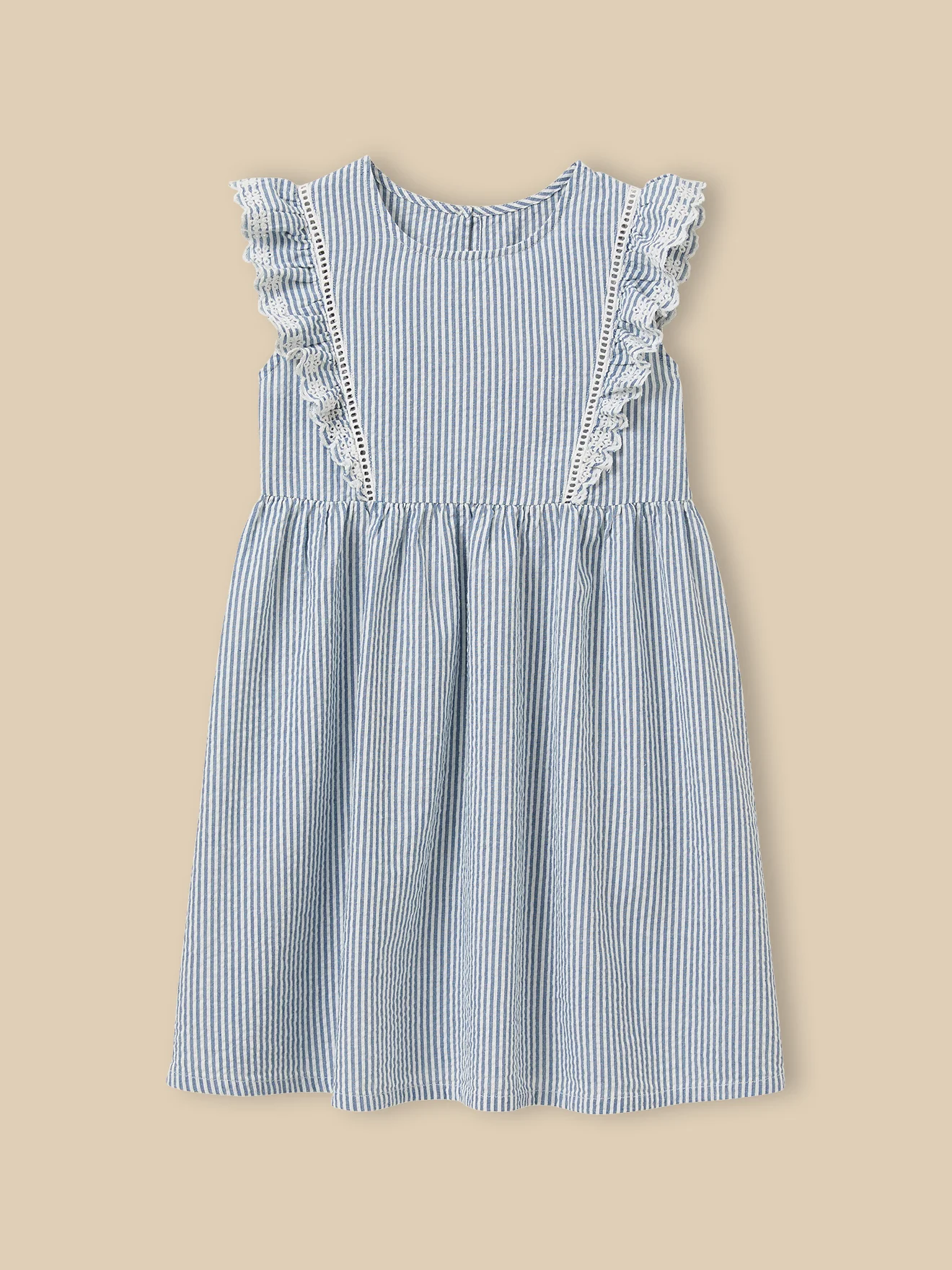 Robe rayée en seersucker Fille - Image 5