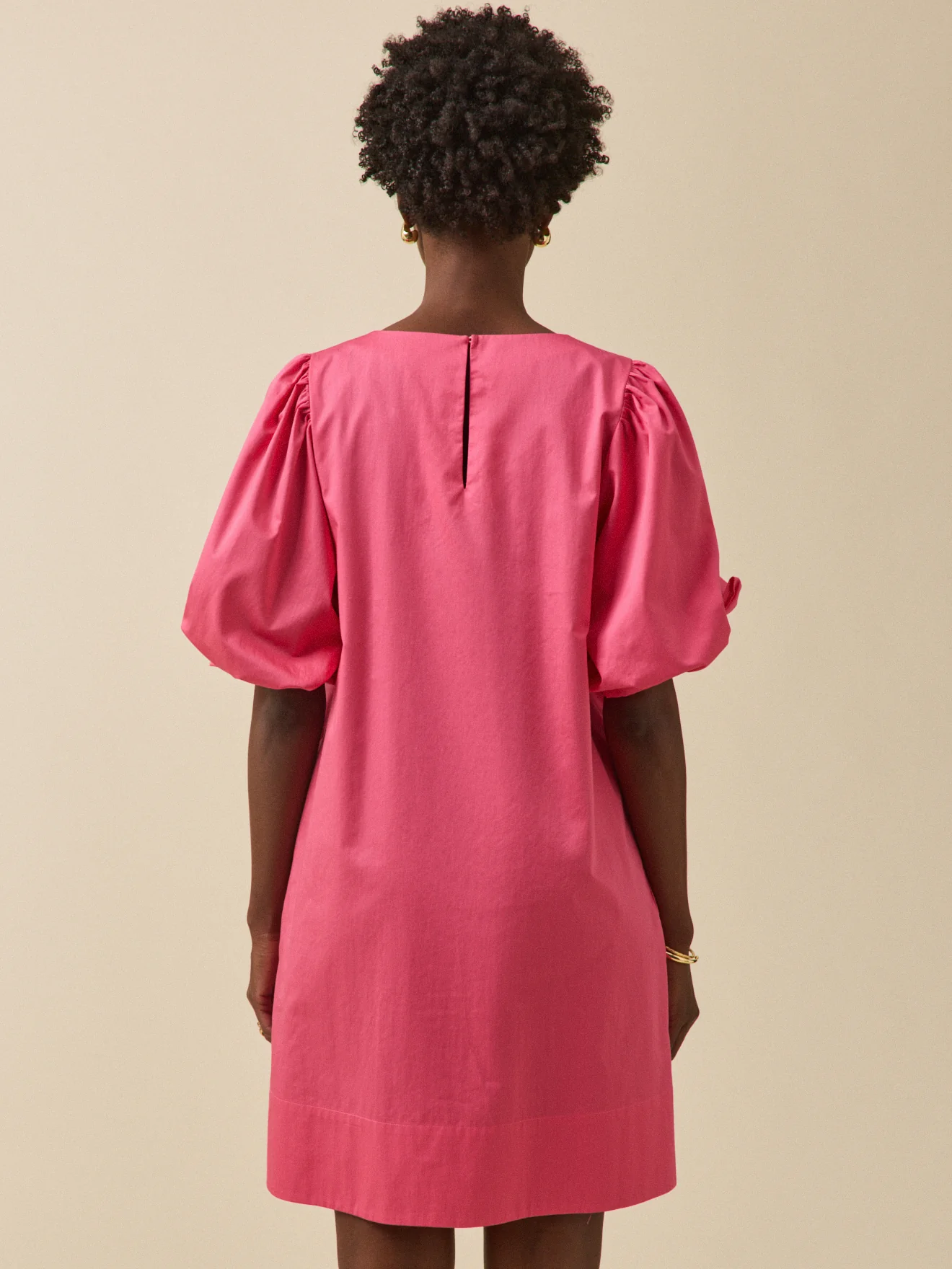 Robe courte cérémonie femme popeline satinée - Image 2