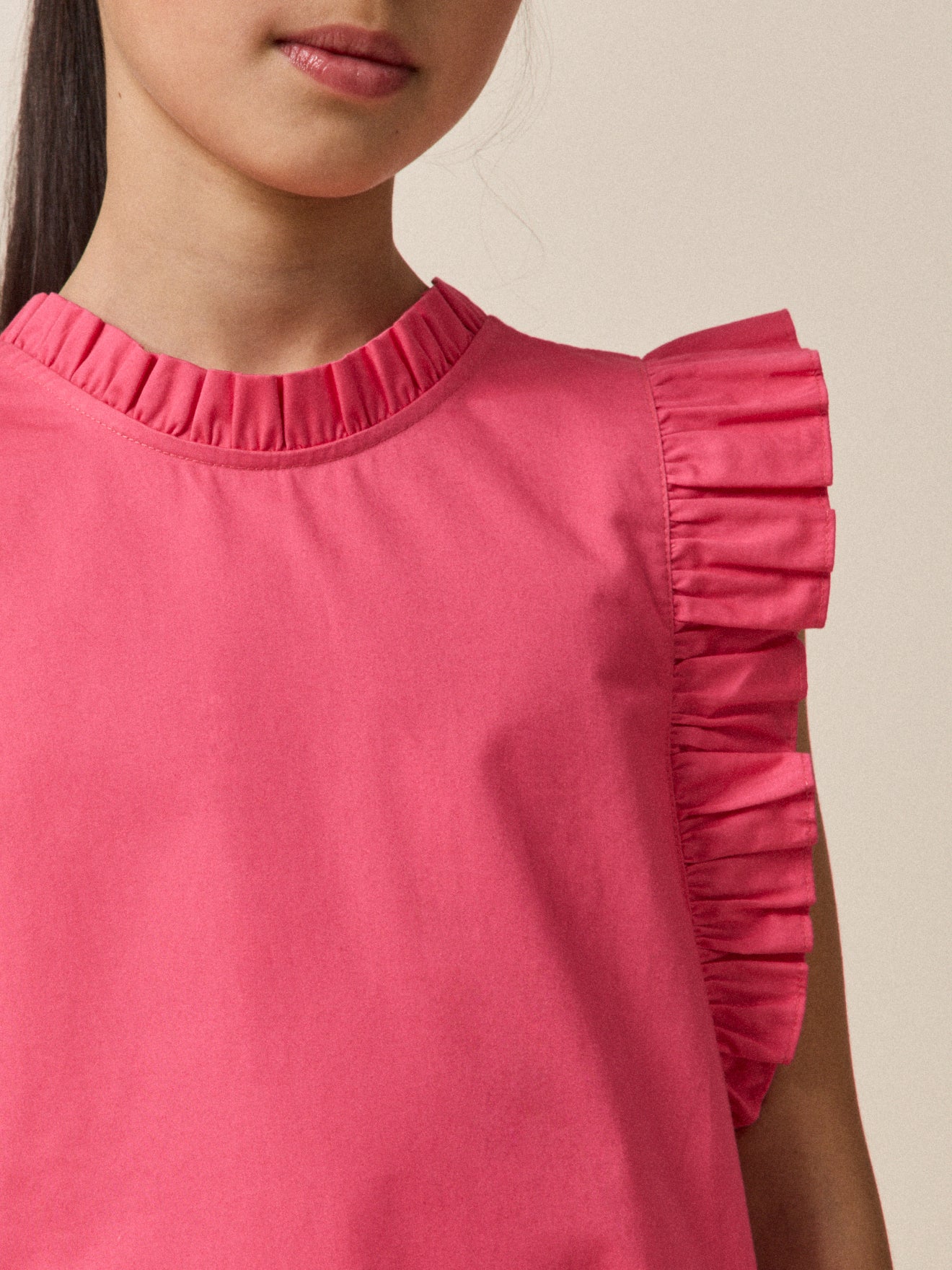 Robe Fille Charlotte en satin de coton - Collection couture - Image 3