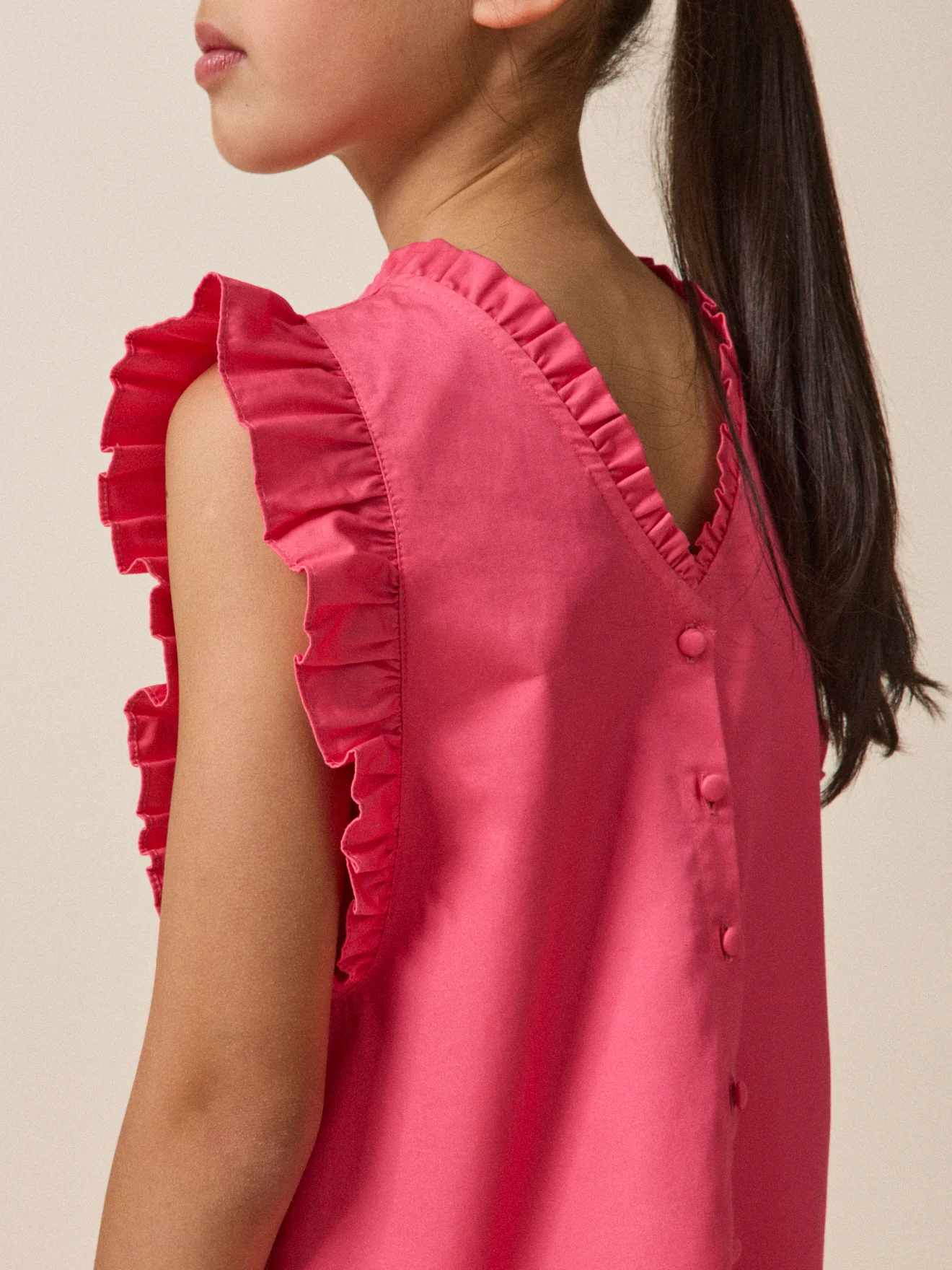 Robe Fille Charlotte en satin de coton - Collection couture - Image 4