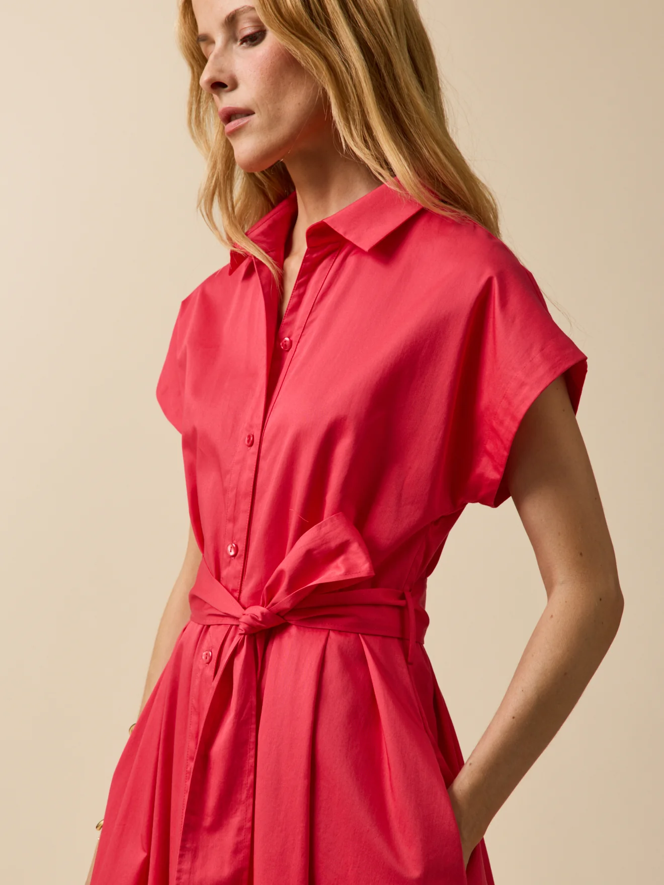 Robe cérémonie femme popeline satinée - Image 3