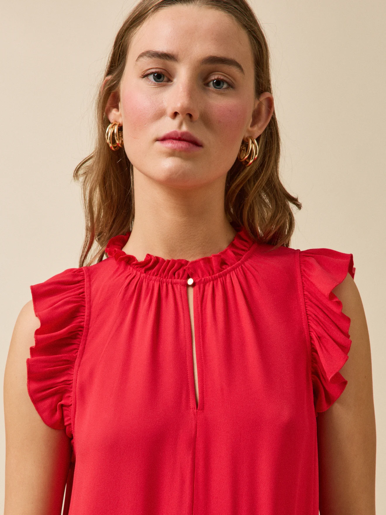 Robe volantée sans manches femme - Image 3