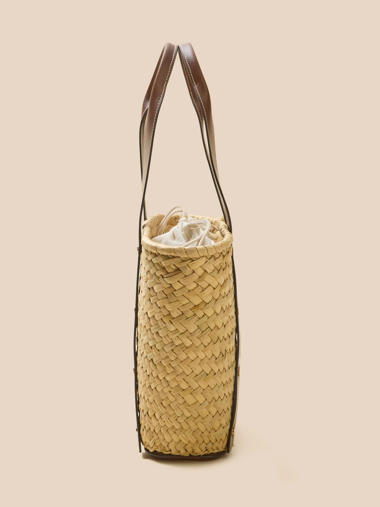 Sac cabas paille et cuir - Collection Maroquinerie Cyrillus - Image 6
