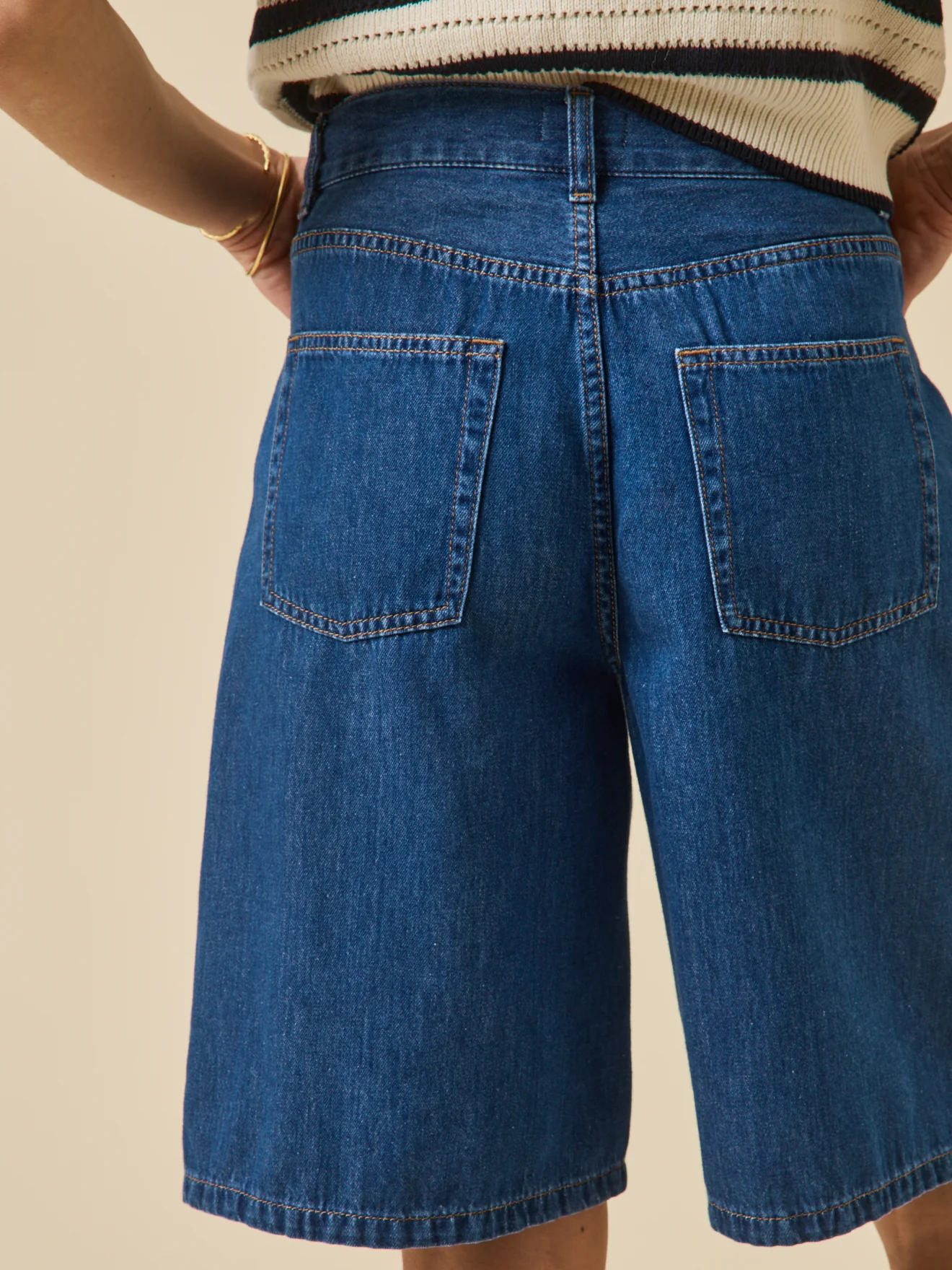 Bermuda denim light femme coton biologique - Image 4