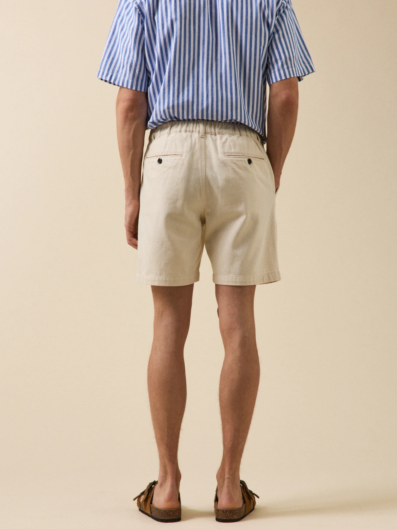 Bermuda sergé homme taille élastiquée - Image 3