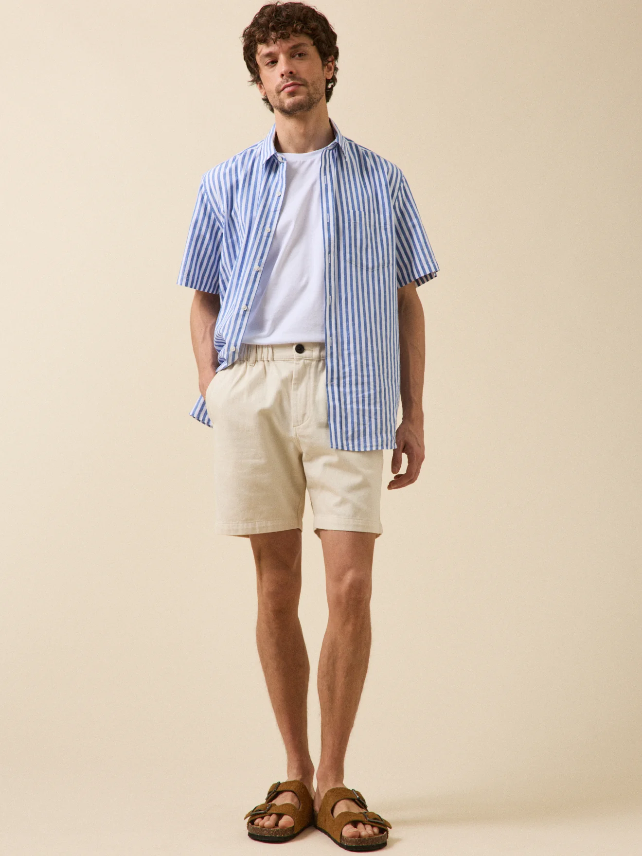 Bermuda sergé homme taille élastiquée - Image 6