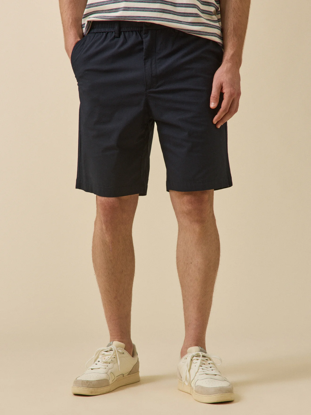 Bermuda taille élastiquée popeline craquante homme