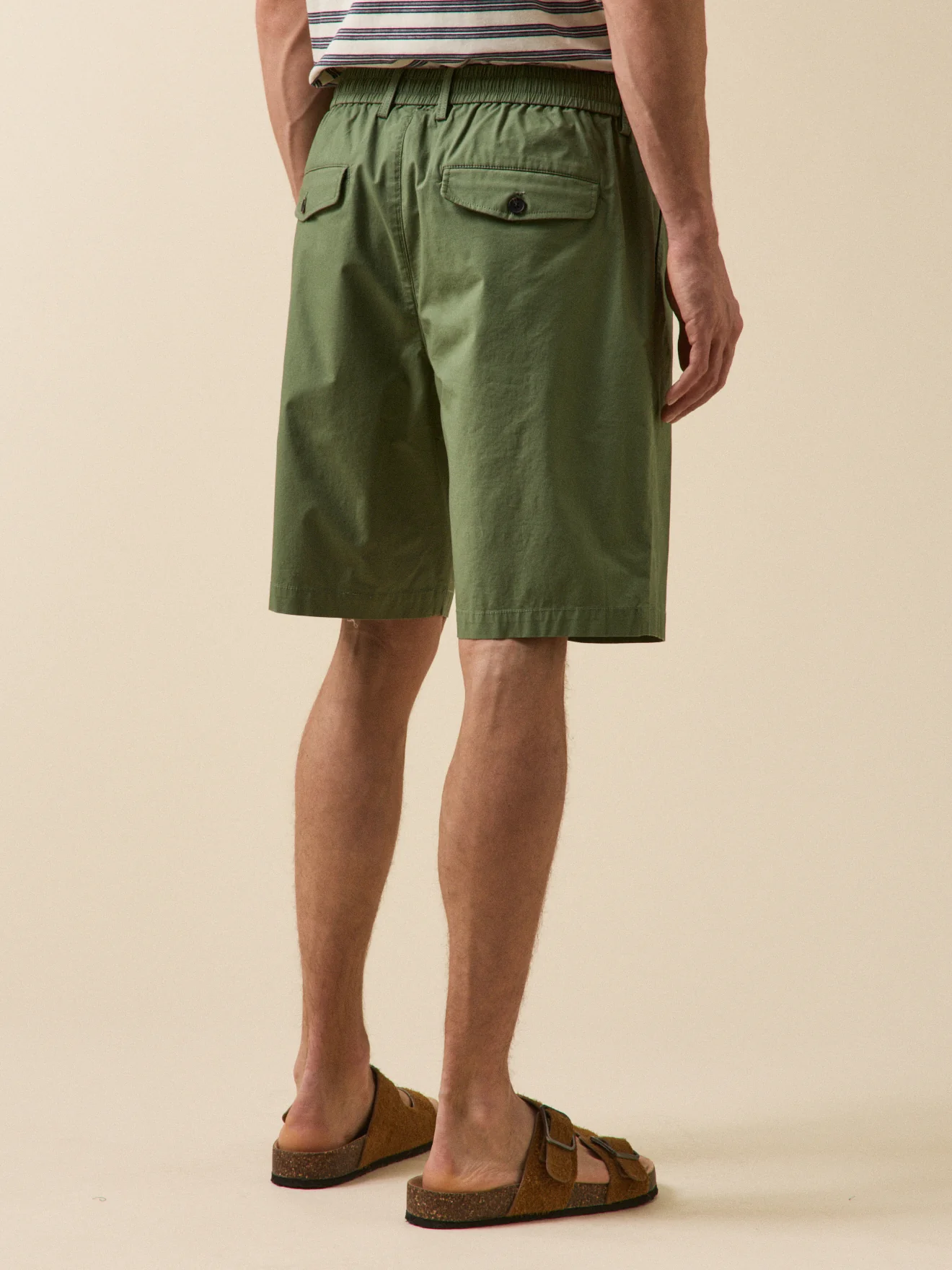 Bermuda taille élastiquée popeline craquante homme - Image 3