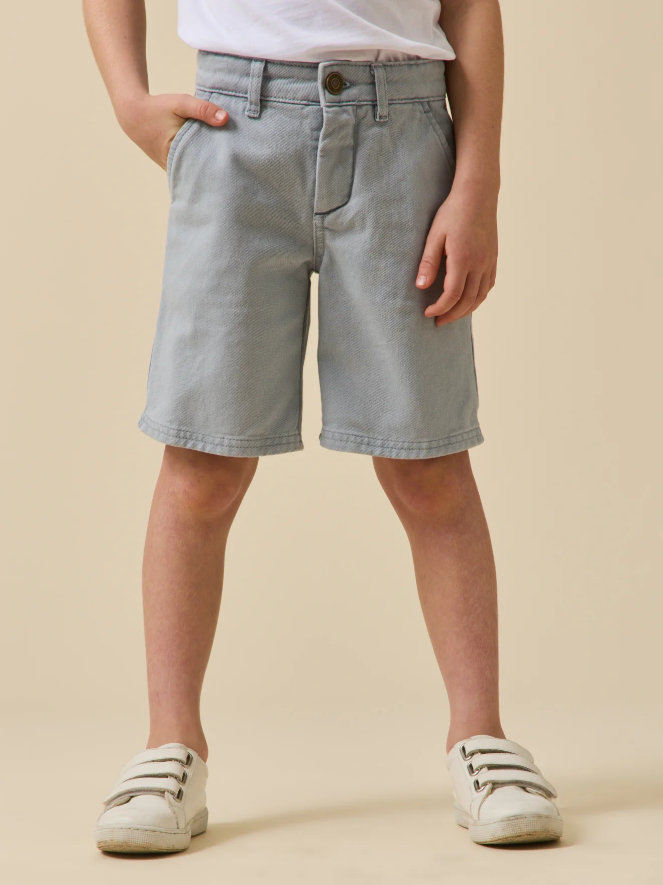 Bermuda en denim coloré garçon