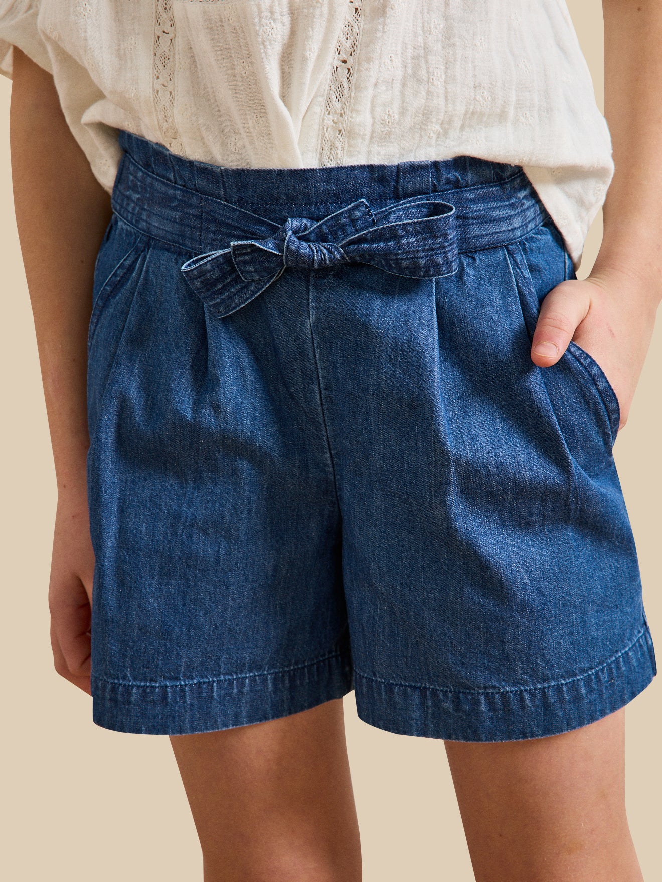Short Fille en denim light - Image 3