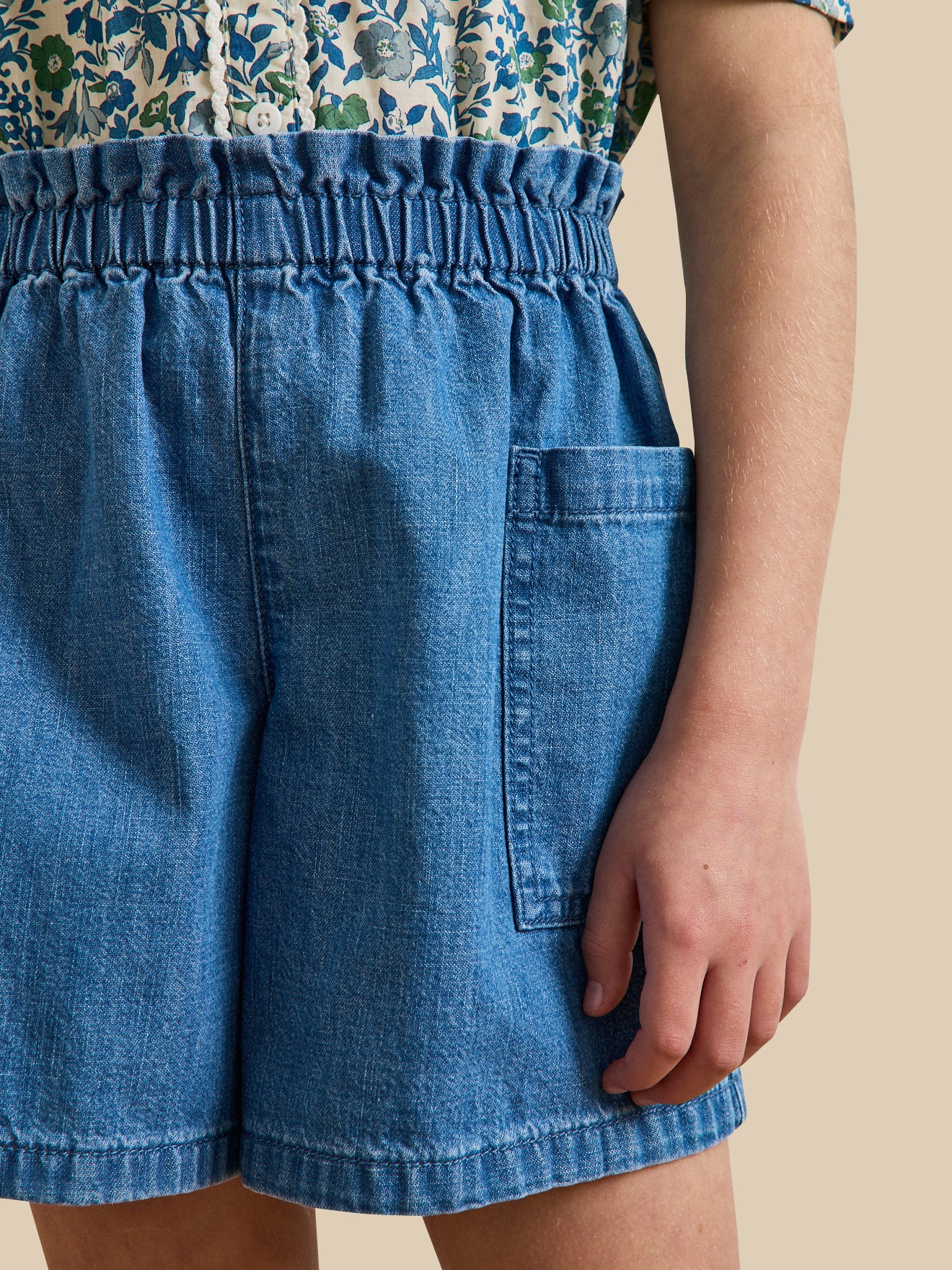 Short Fille en denim light - Image 3