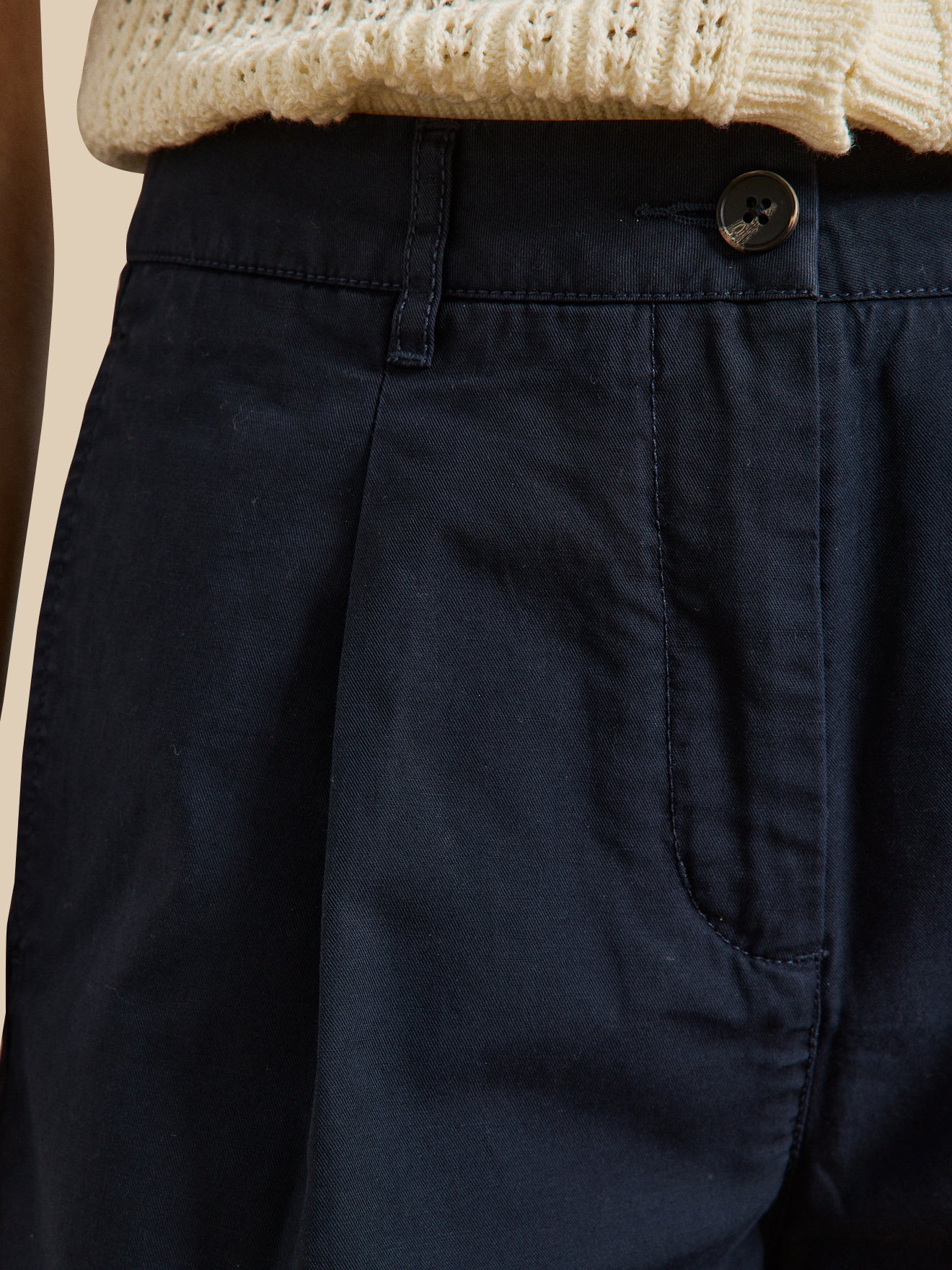 Short chino coton et lin femme - Image 3