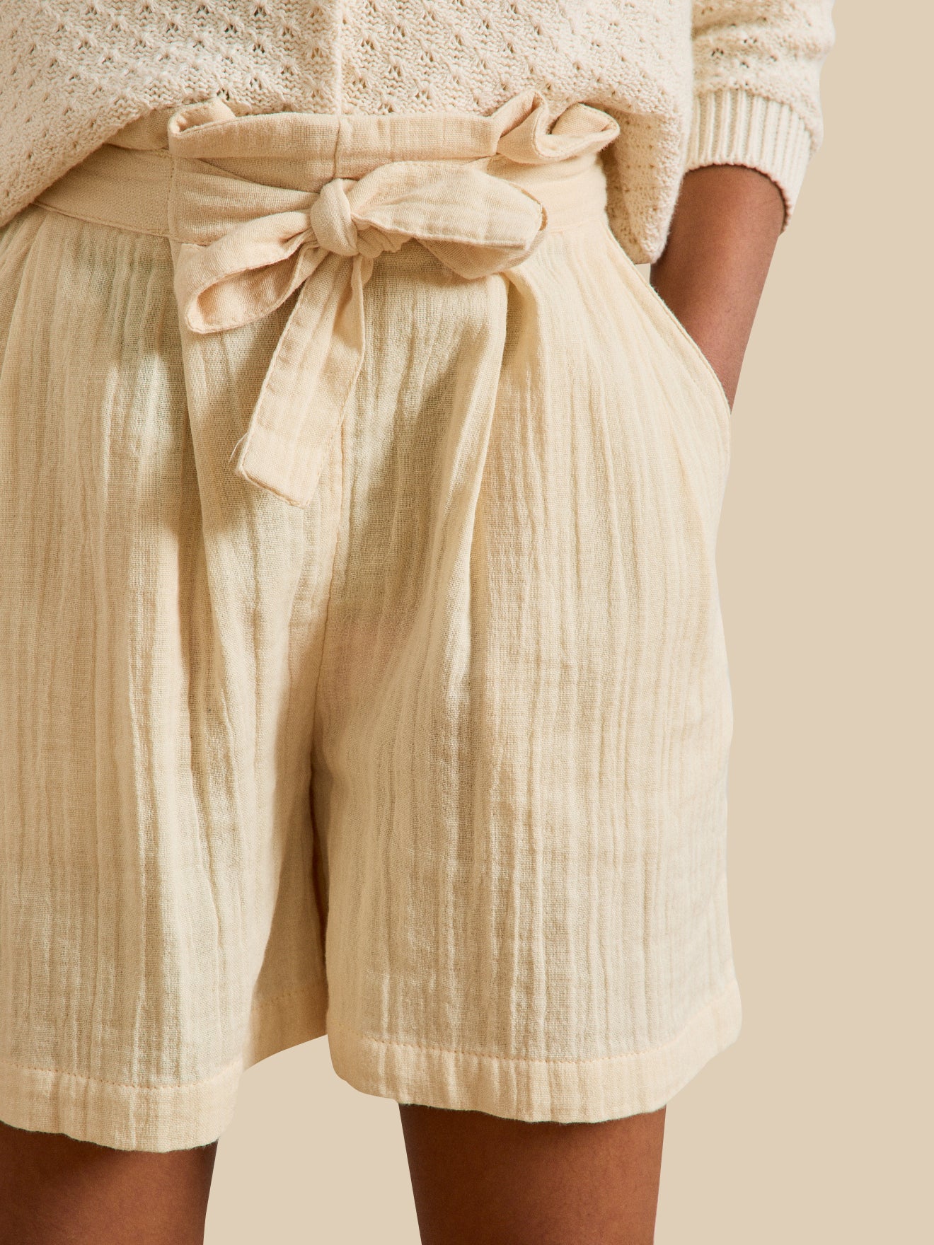 Short Fille en gaze de coton biologique - Image 3