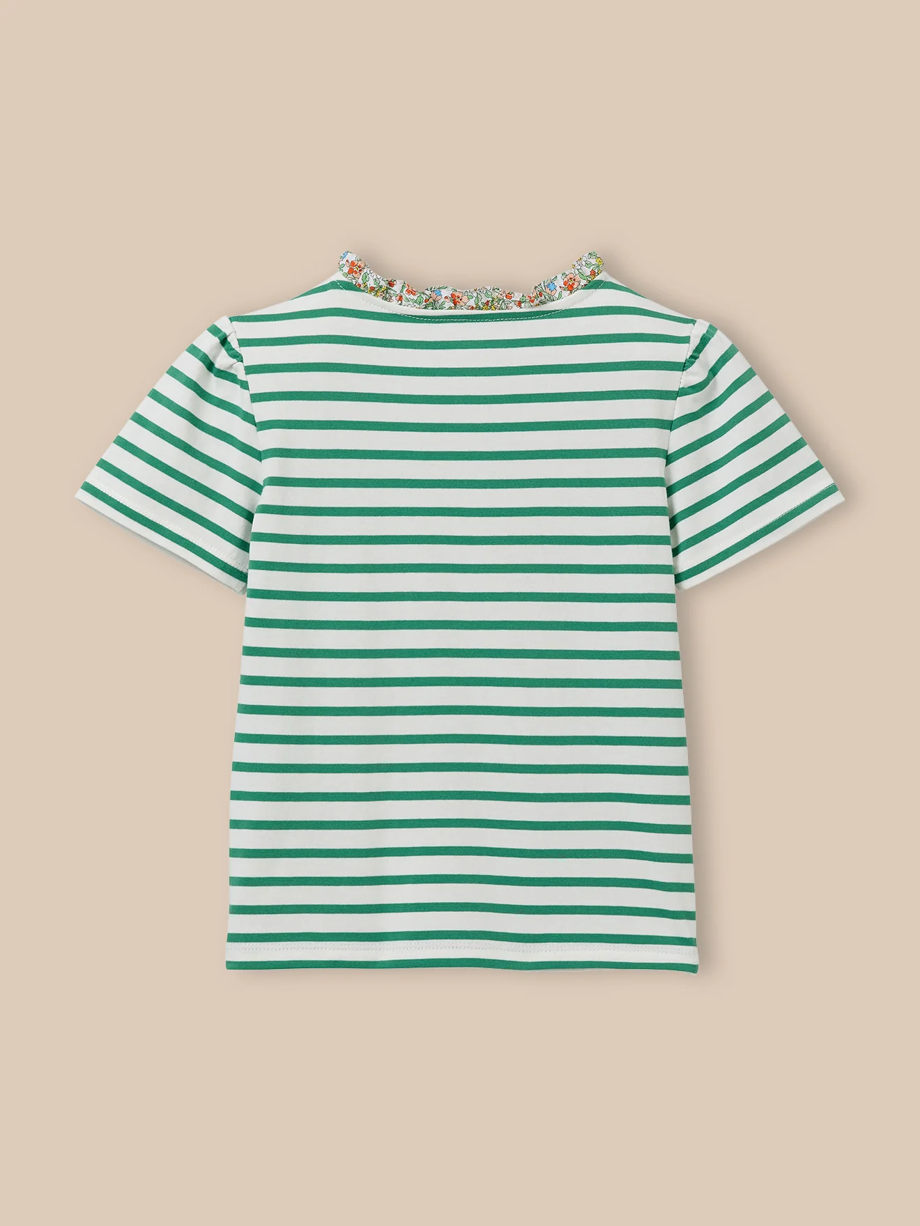 T-shirt marinière Fille tissu Liberty - Coton biologique - Image 2