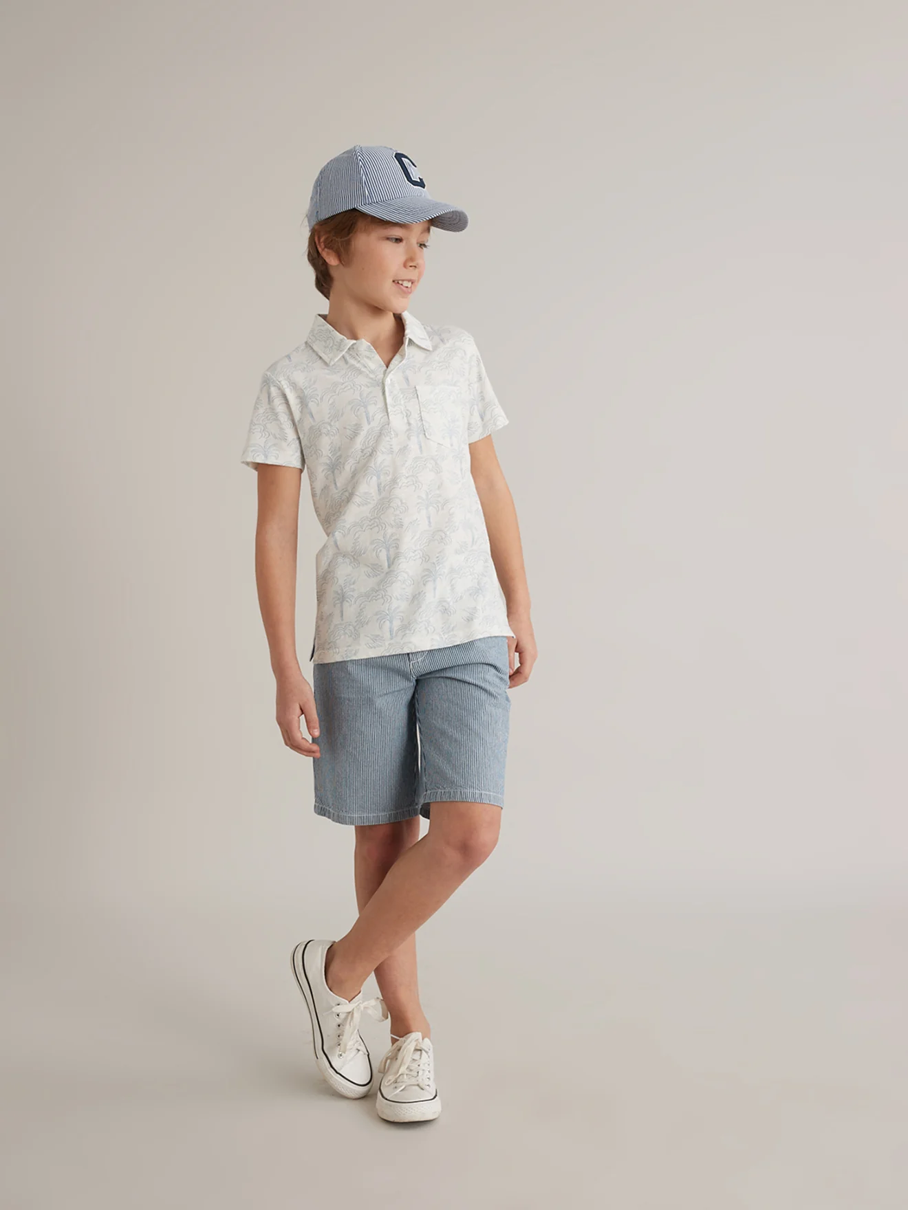Polo Garçon motif palmiers - Coton bio - Image 3