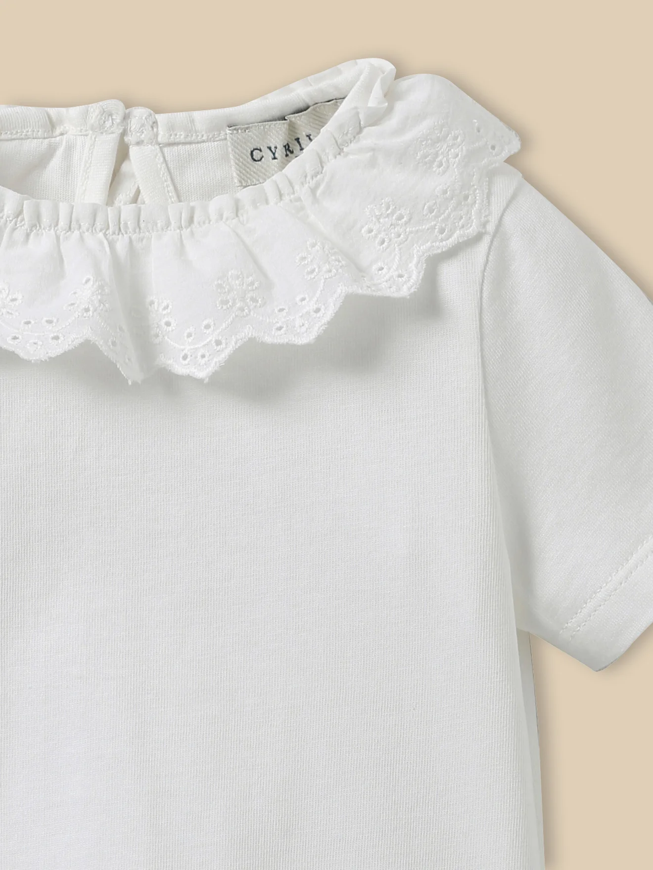 T-shirt col raffiné - Coton biologique Bébé - Image 3