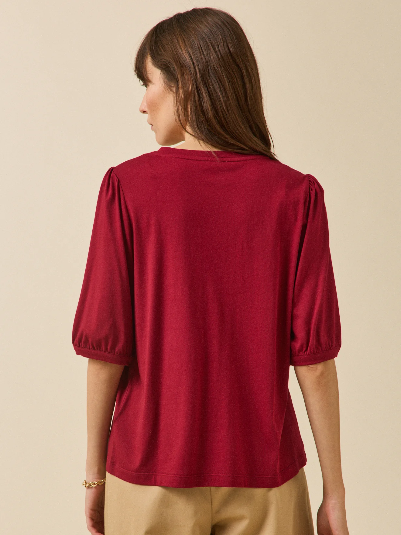 T-shirt brodé femme modal et coton biologique - Image 2