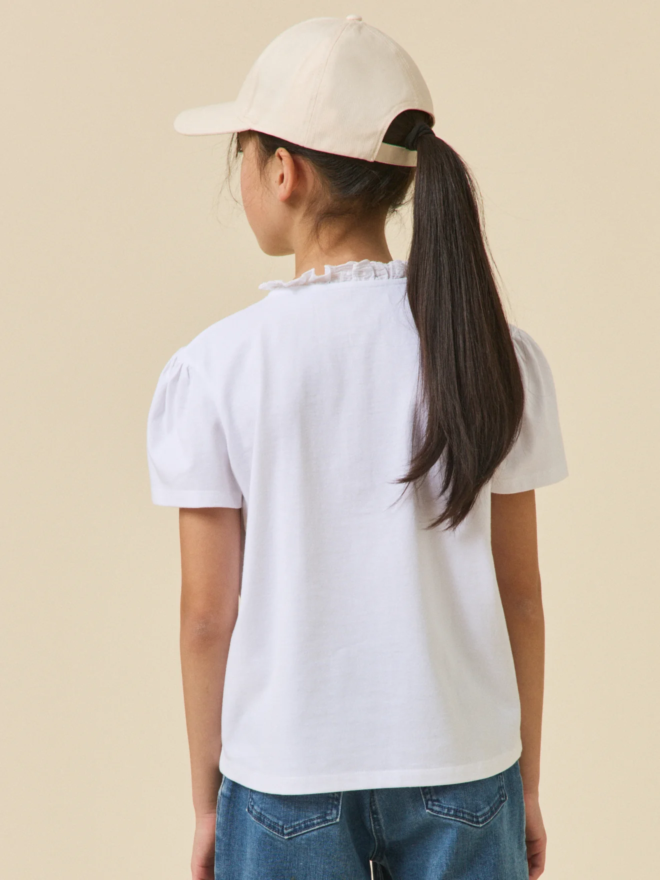 T-shirt Fille à col froufrou - Collection Junior - Image 2