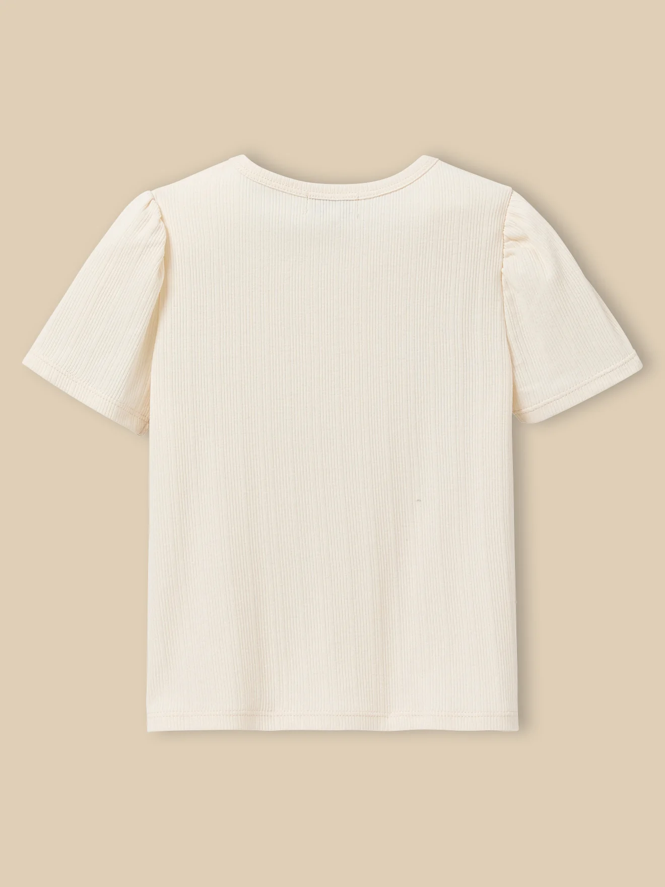 T-shirt à côtes Fille - Coton biologique - Image 2