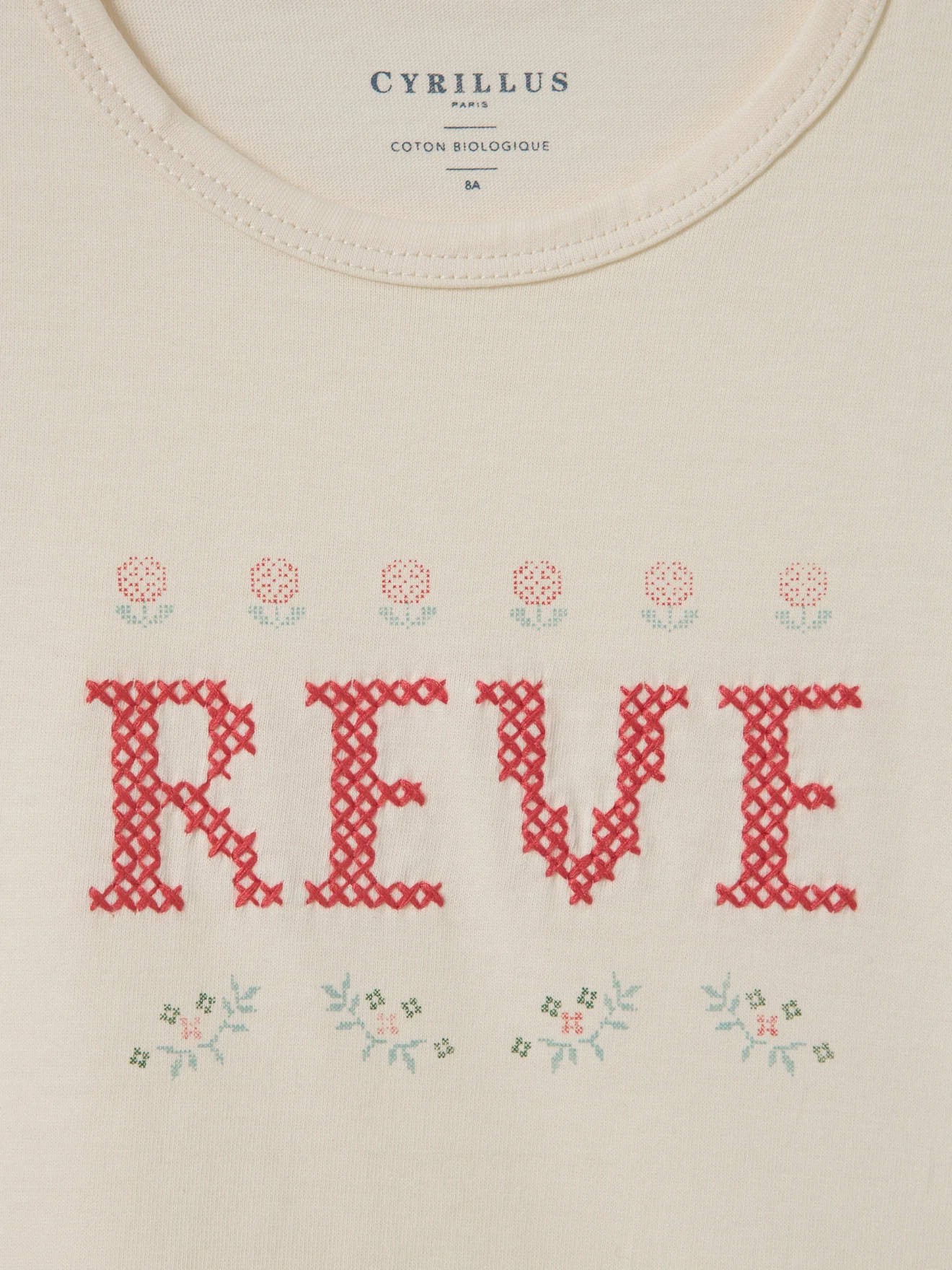 T-shirt brodé - Coton Biologique - Image 2