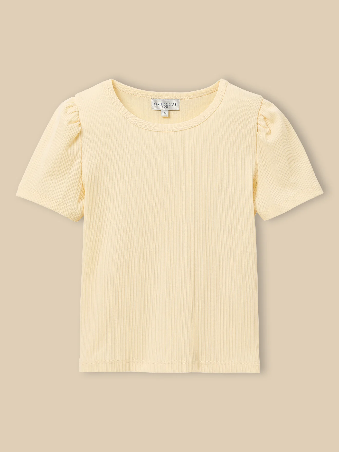 T-shirt à côtes Fille - Coton biologique
