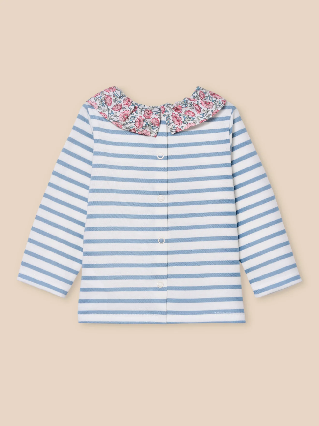 T-shirt col en tissu Liberty Bébé - Image 2