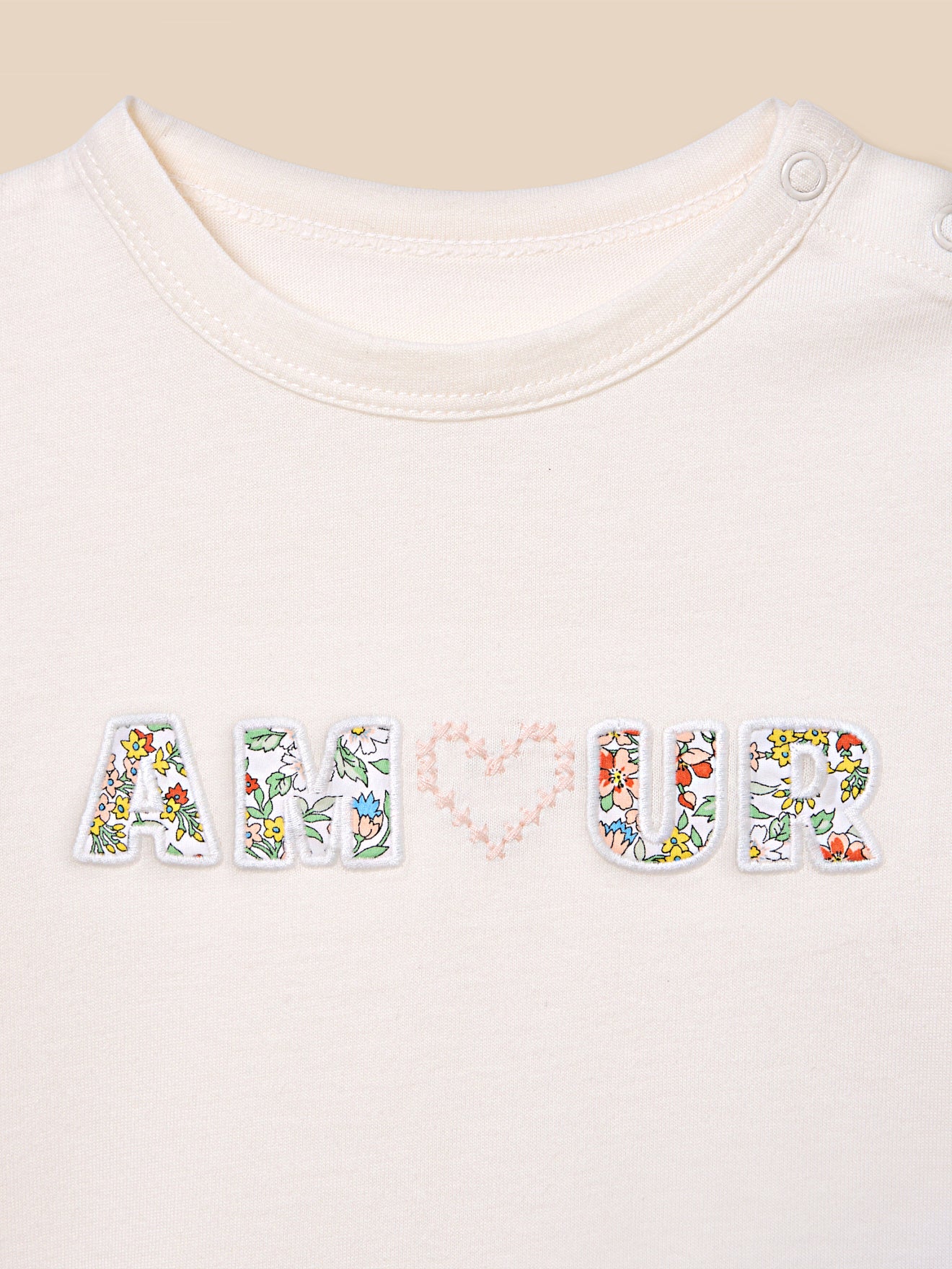 T-shirt Bébé tissu Liberty - Coton biologique - Image 3
