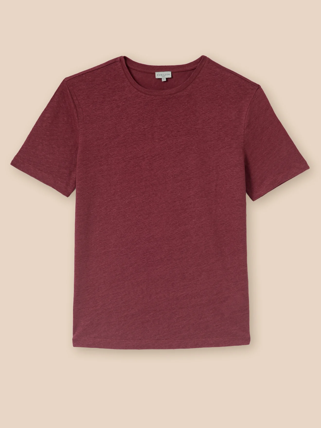 T-shirt lin homme col rond