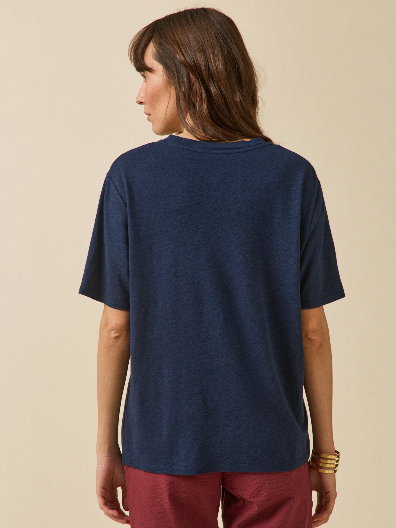 T-shirt lin et viscose femme - Image 2