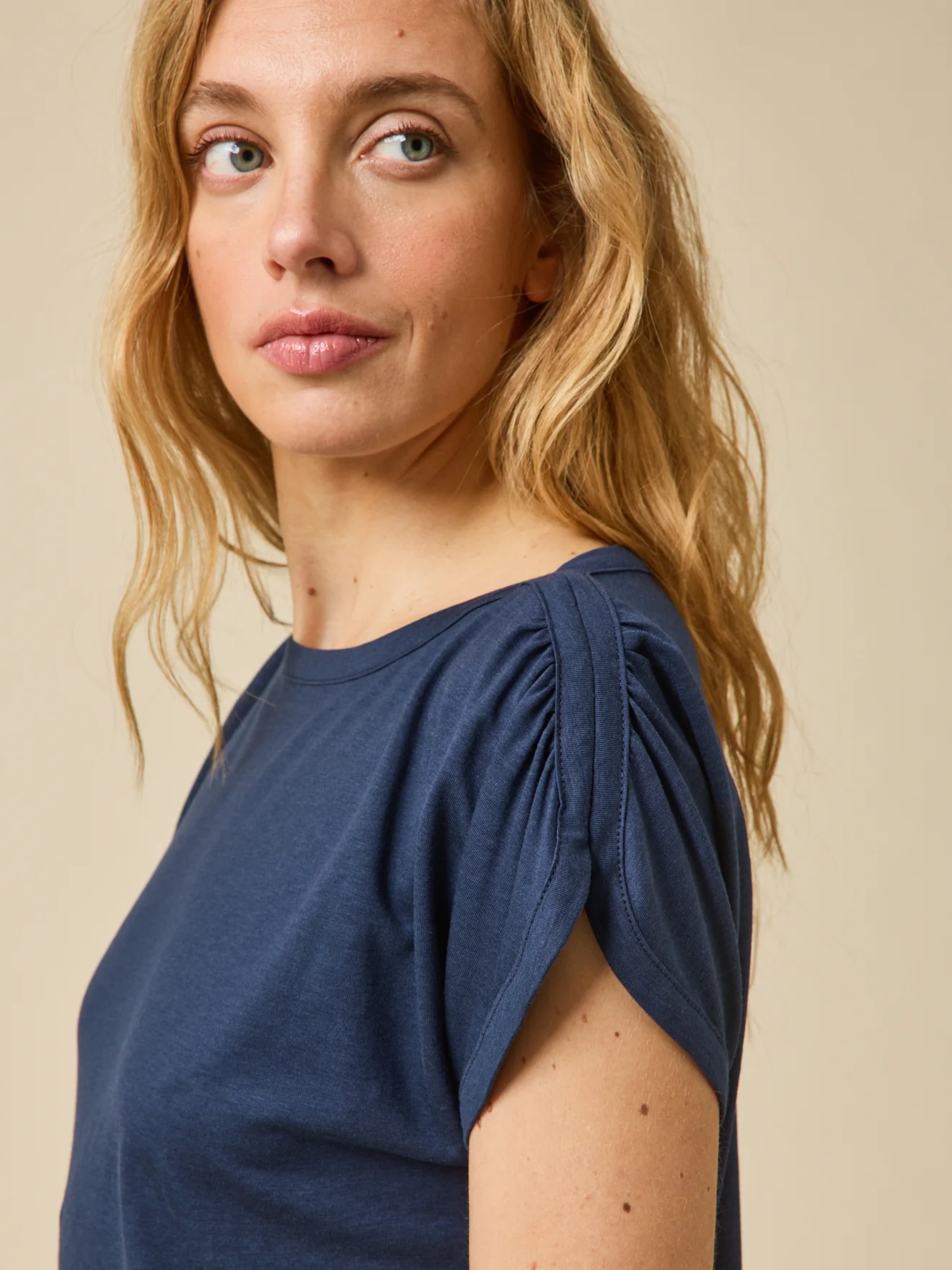 T-shirt col bateau femme lyocell mélangé - Image 4
