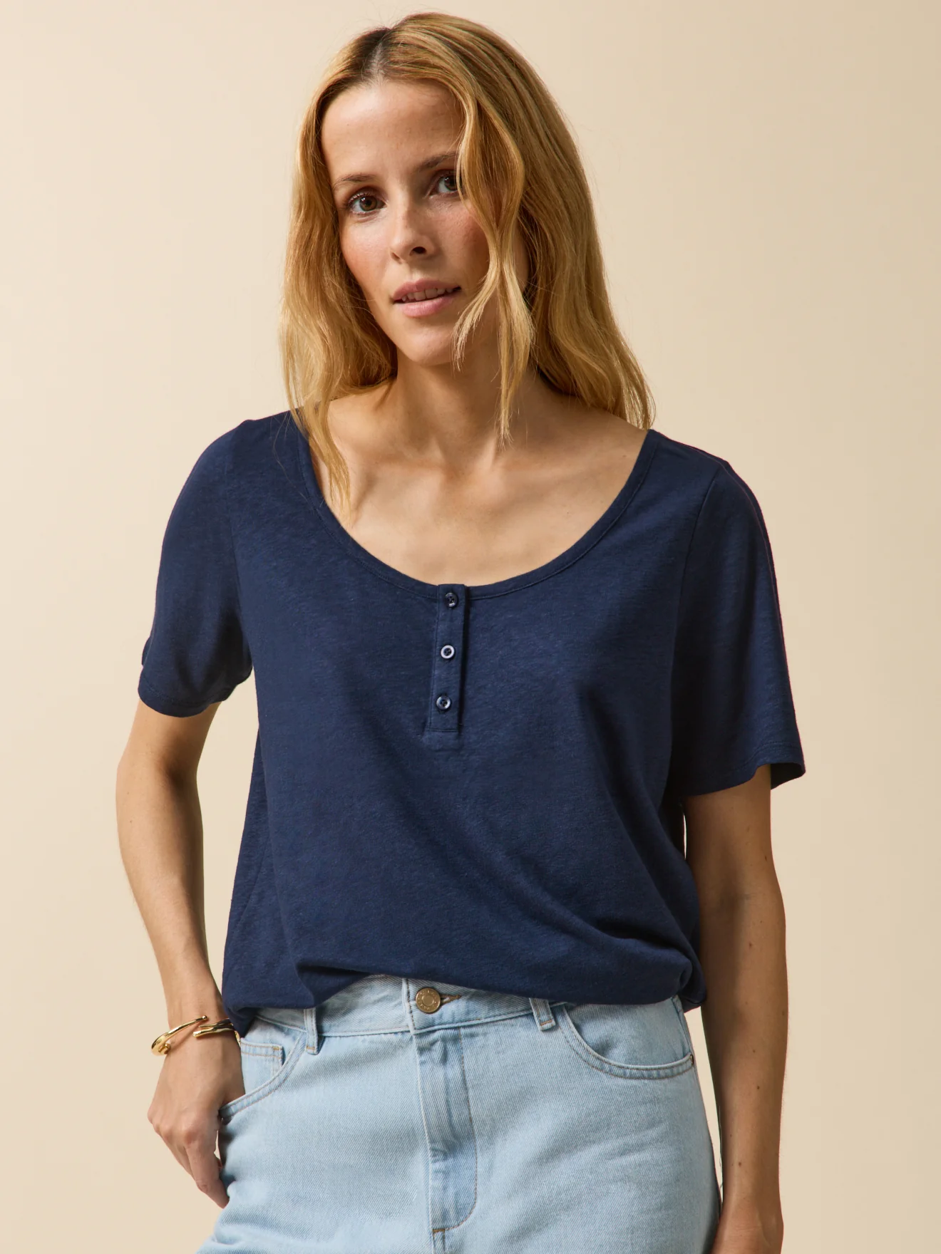 T-shirt tunisien lin et viscose femme