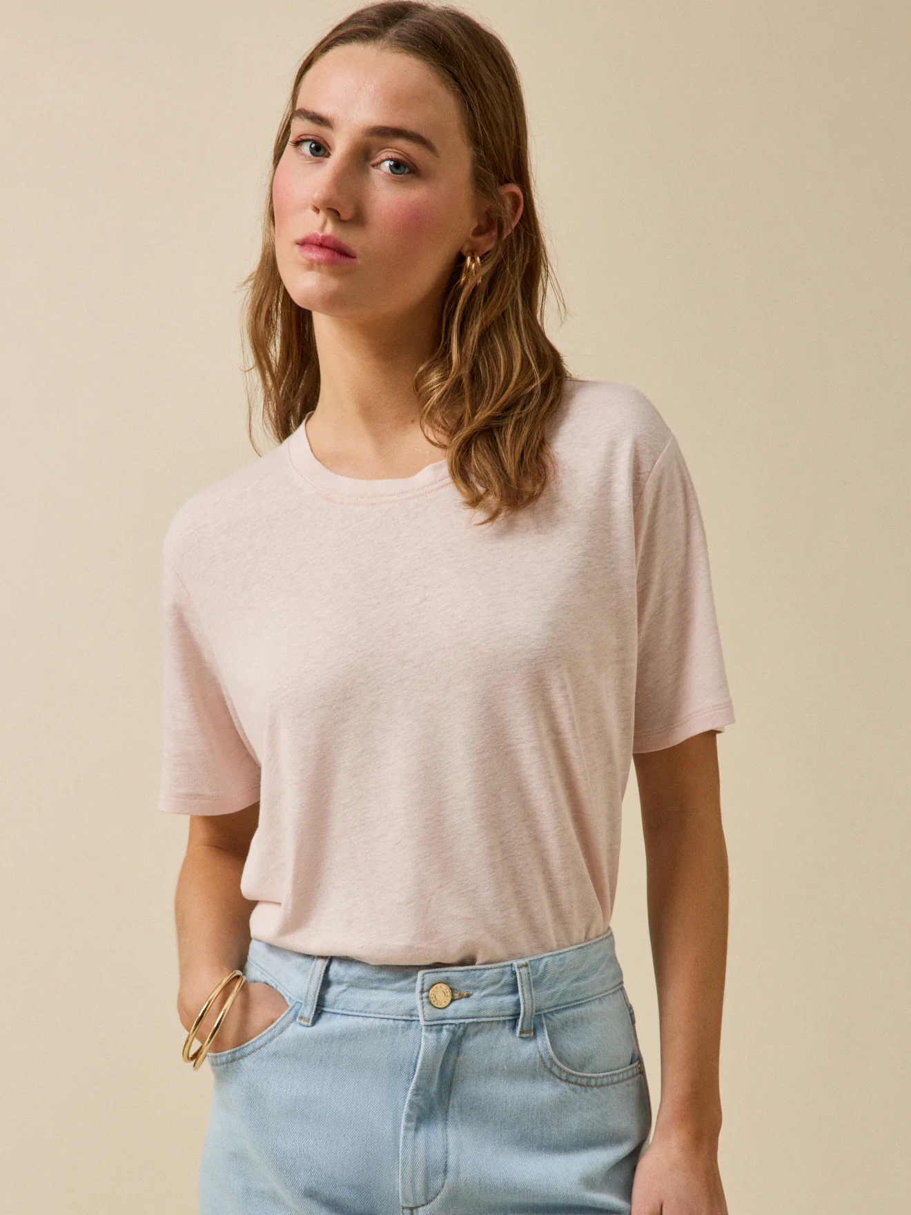 T-shirt lin et viscose femme - Image 2