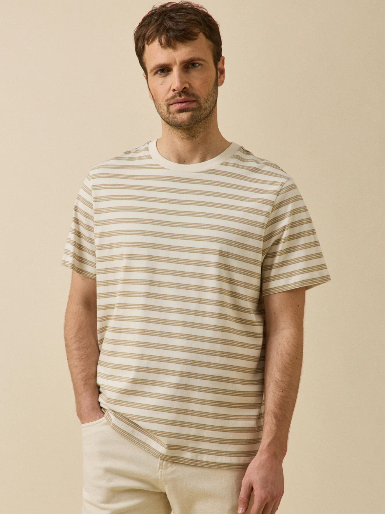 T-shirt rayé homme coton biologique
