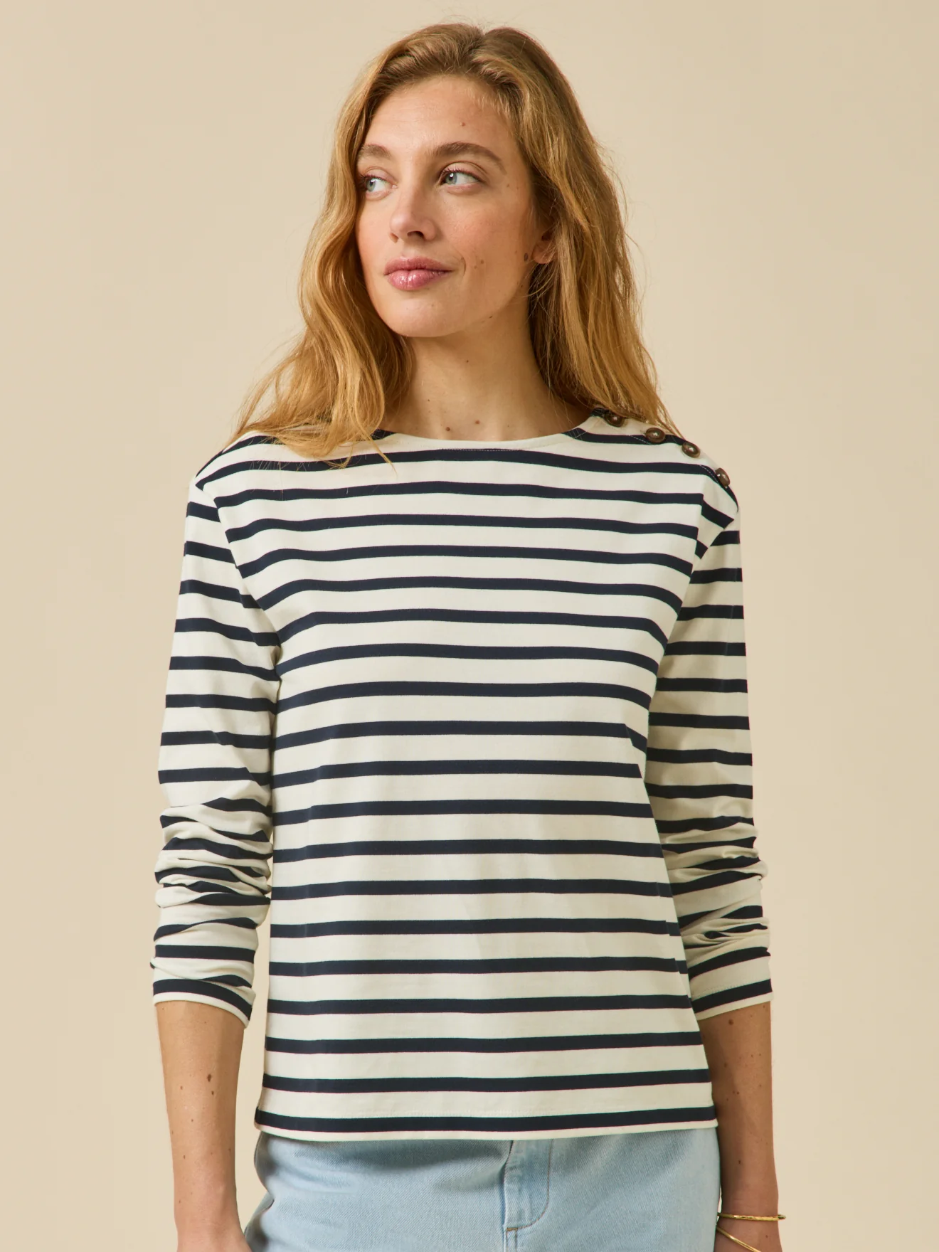 T-shirt marinière femme coton biologique