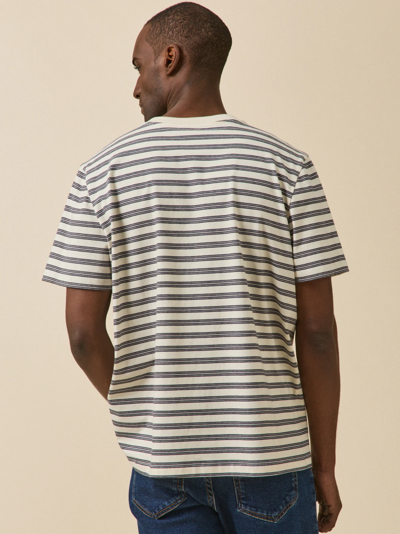 T-shirt rayé homme coton biologique - Image 2