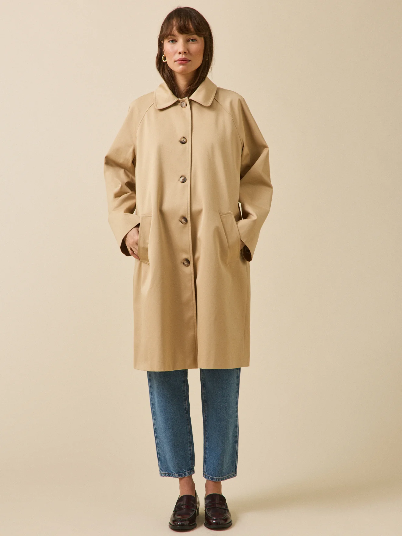 Trench long coton biologique femme - Image 6