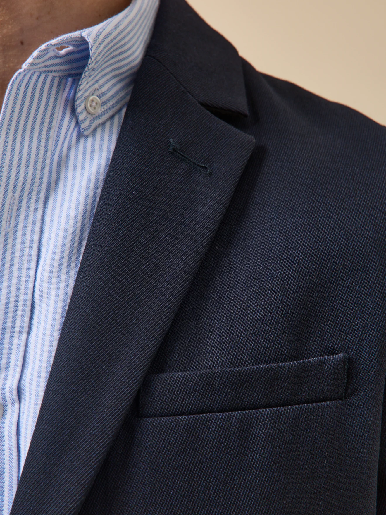 Veste blazer en twill homme boutons dorés - Image 4