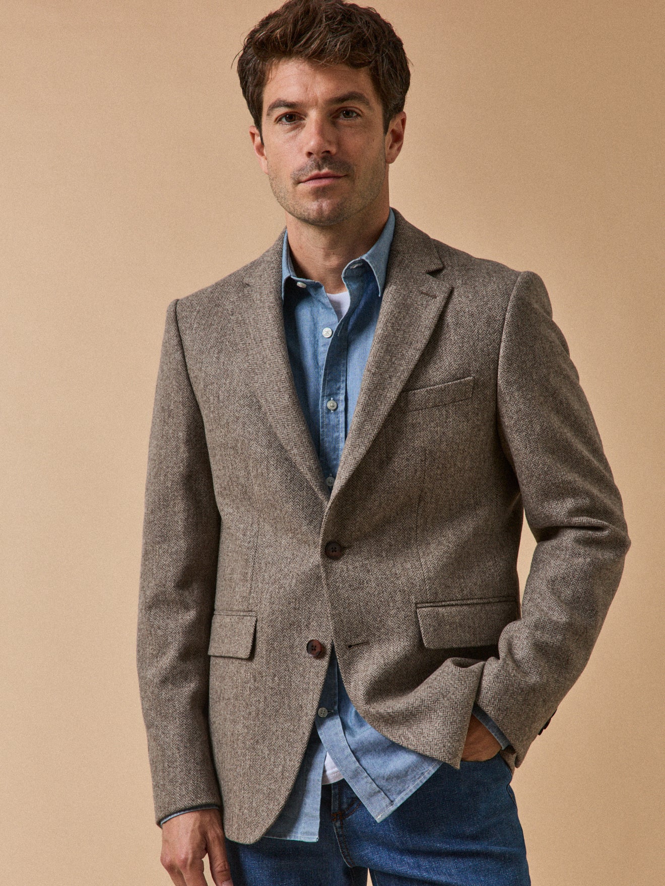 Blazer chevrons pure laine homme - Image 2