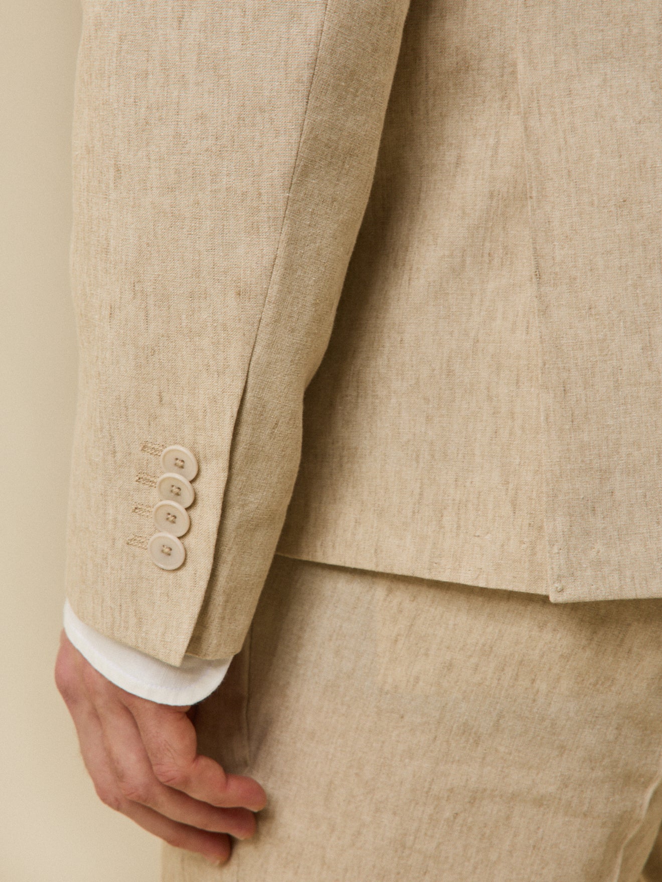Veste de costume homme lin mélangé - Image 4