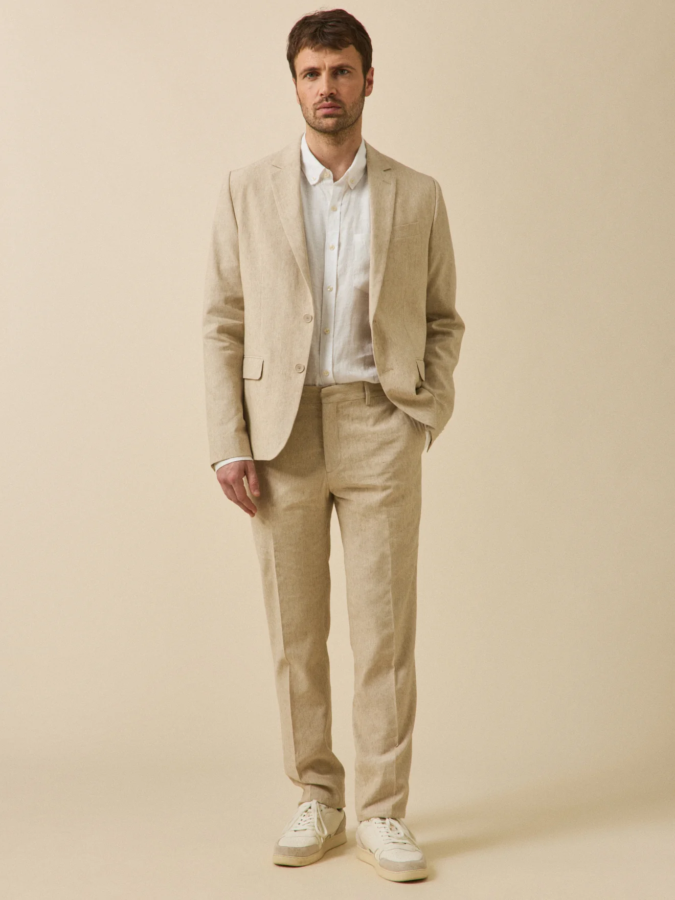 Veste de costume homme lin mélangé - Image 6