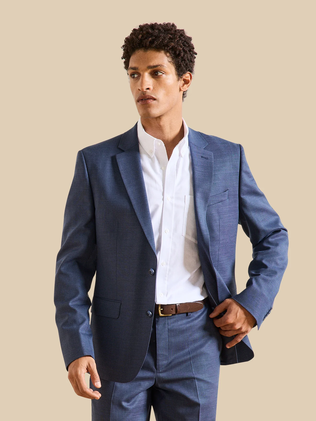 Veste de costume homme tissu texturé - Image 4