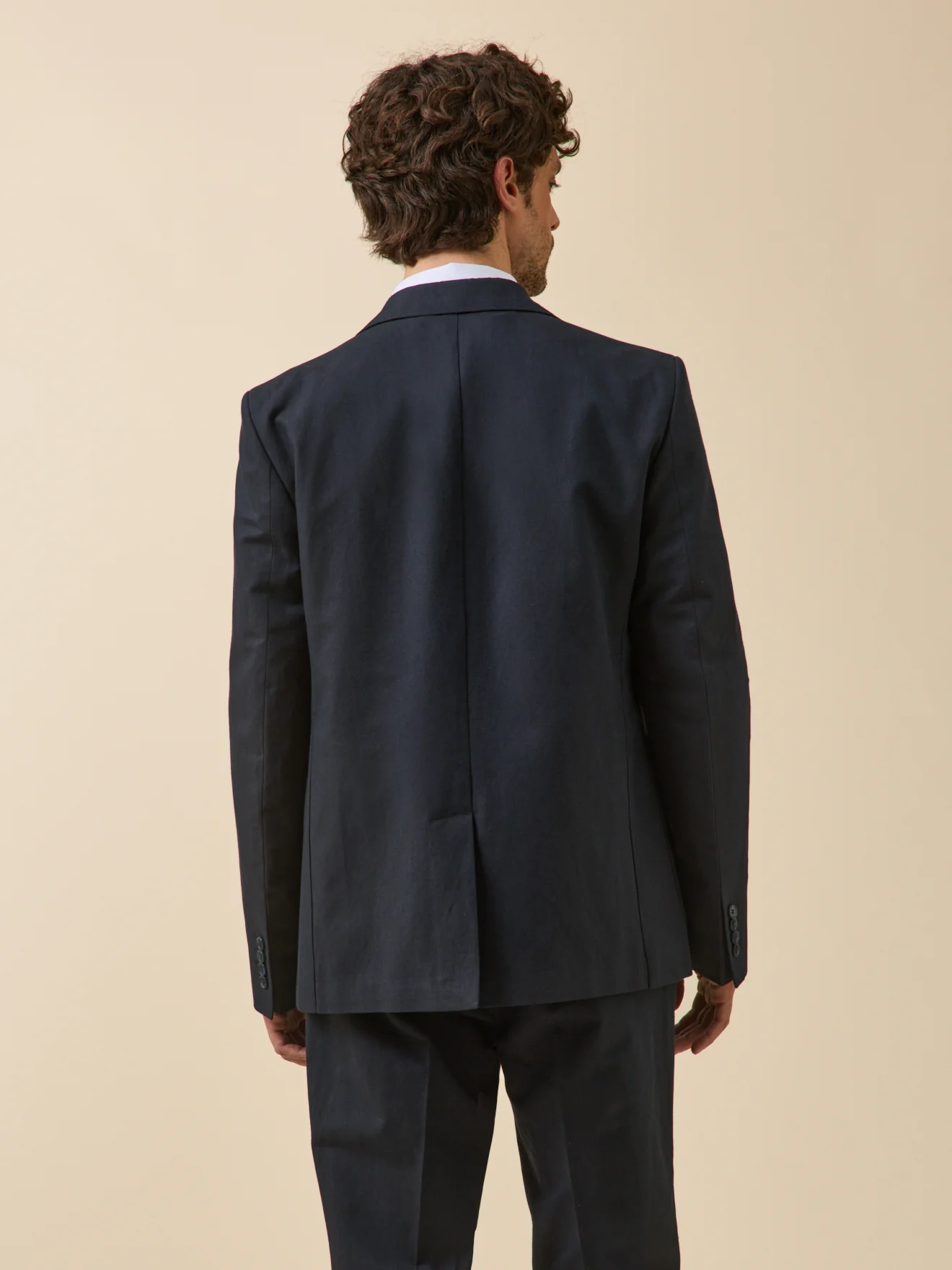 Veste de costume homme coton et lin - Image 2