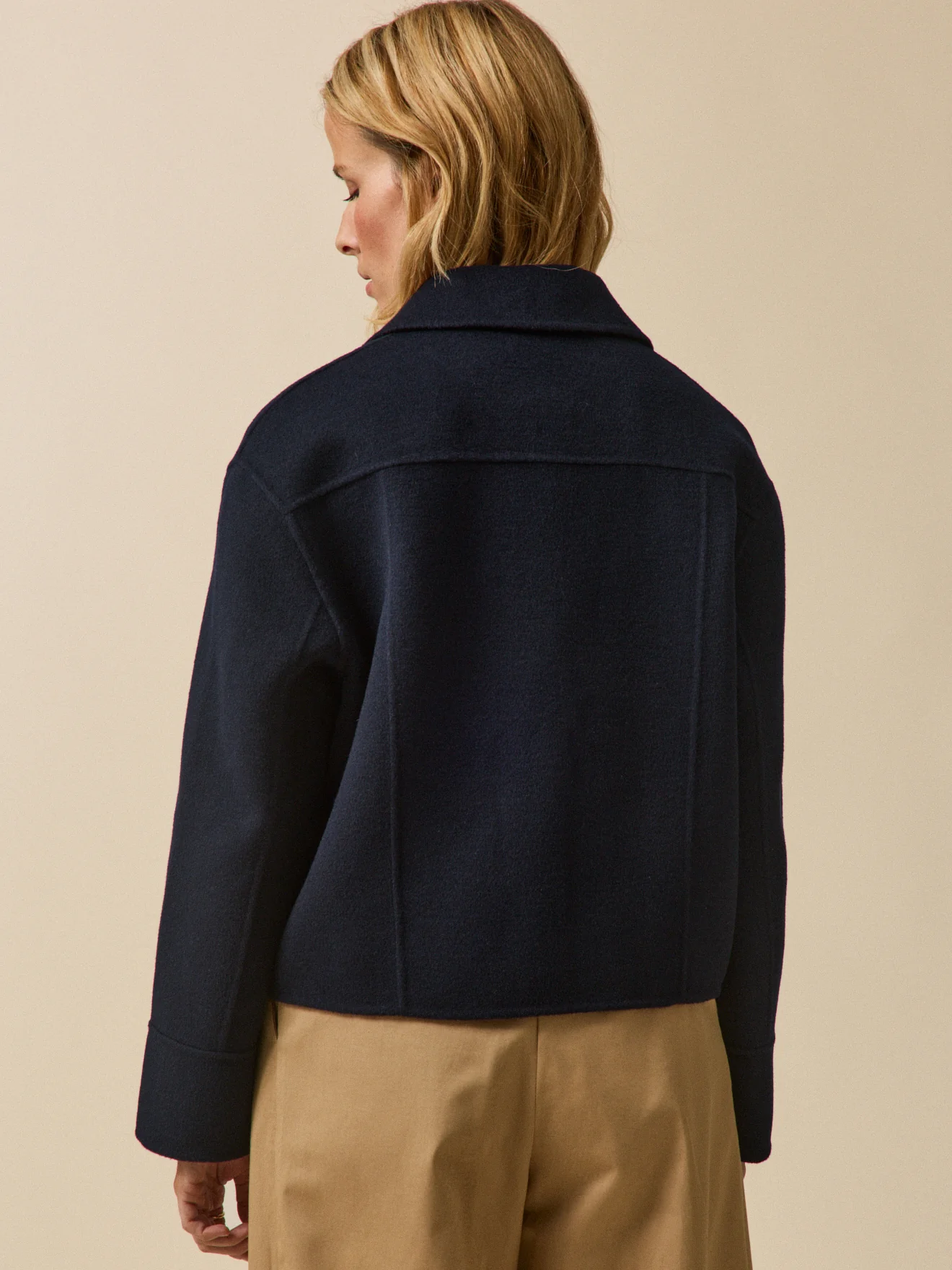 Veste boutonnée lainage double face femme - Image 3
